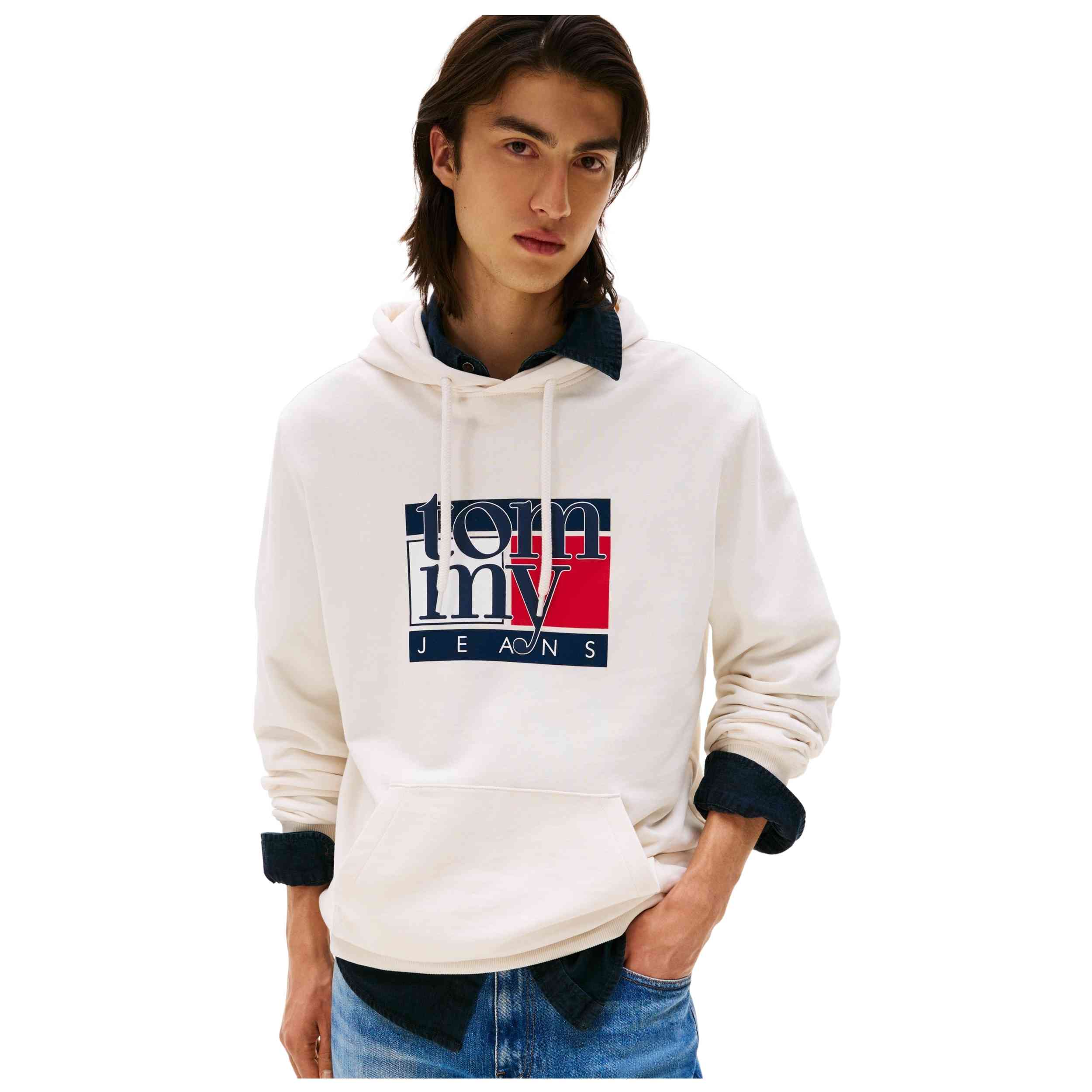 Sudadera Con Capucha Tommy Hilfiger modelo DM0DM22092YBH para Hombre en color Beige