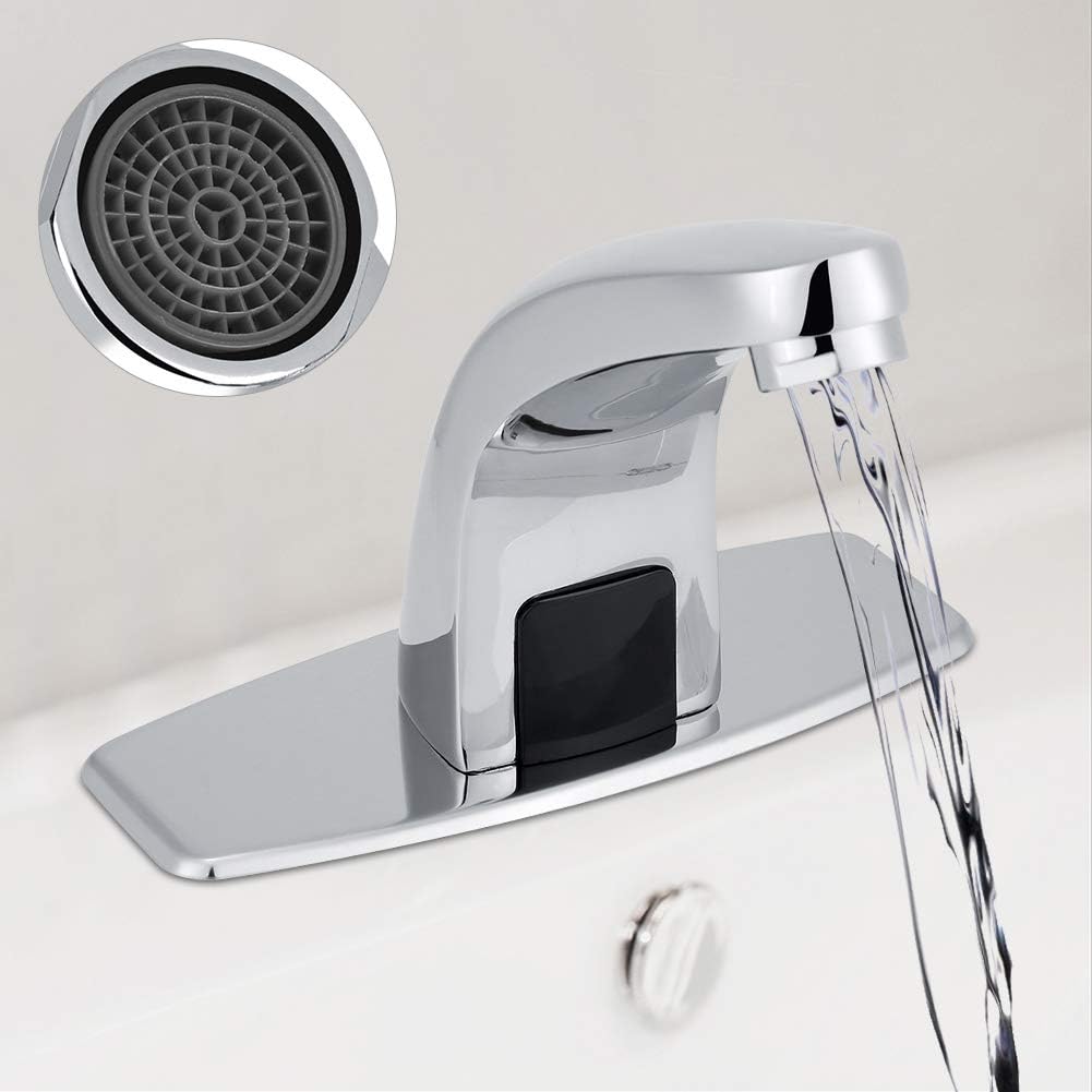 TK Grifo de lavabo con sensor, Grifo de lavabo sin contacto por infrarrojos, Con controlador, ajustado para el hogar, restorante, centro comercial, Escuela, Grifo para Lavado a mano