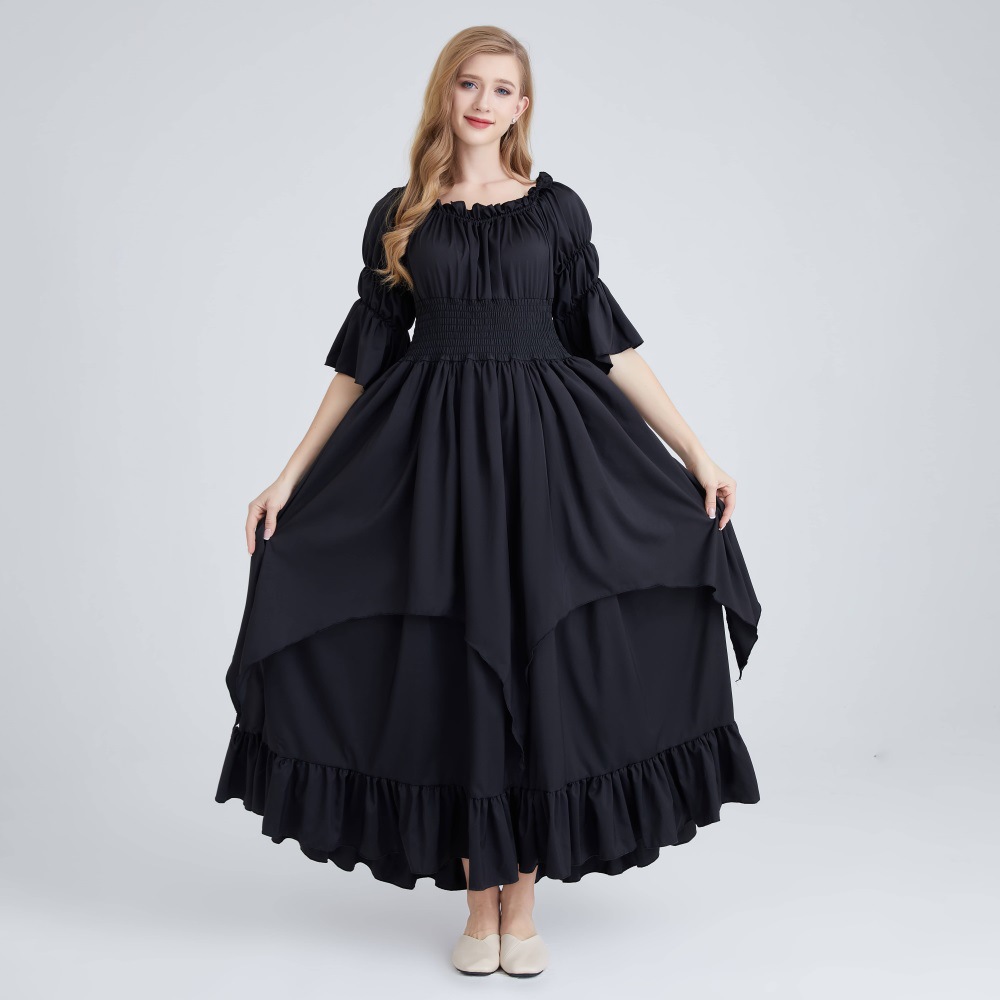 Vestido Renacentista para Mujer, Disfraz Medieval, Vestido Victoriano, Campesino Gótico, de Hada, Bruja, para Boda, Vestido Interior