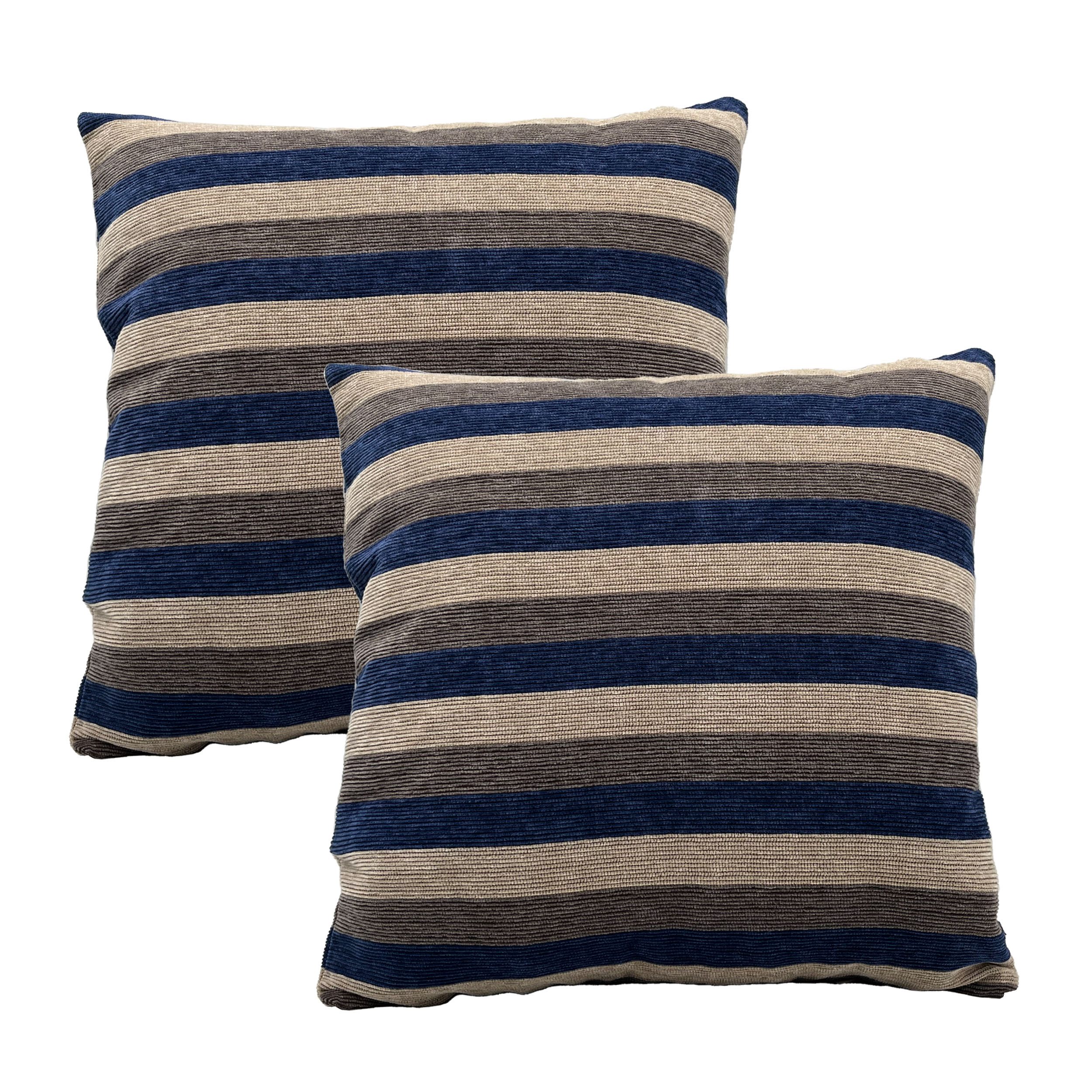 Funda Chenilla Multicolor & MultiTamaño 2Pack-Diseño de Rayas,Lisa y Suave para sofá, sillón, Silla 40x40, 50x50, 60x60 y 40x60 cm.