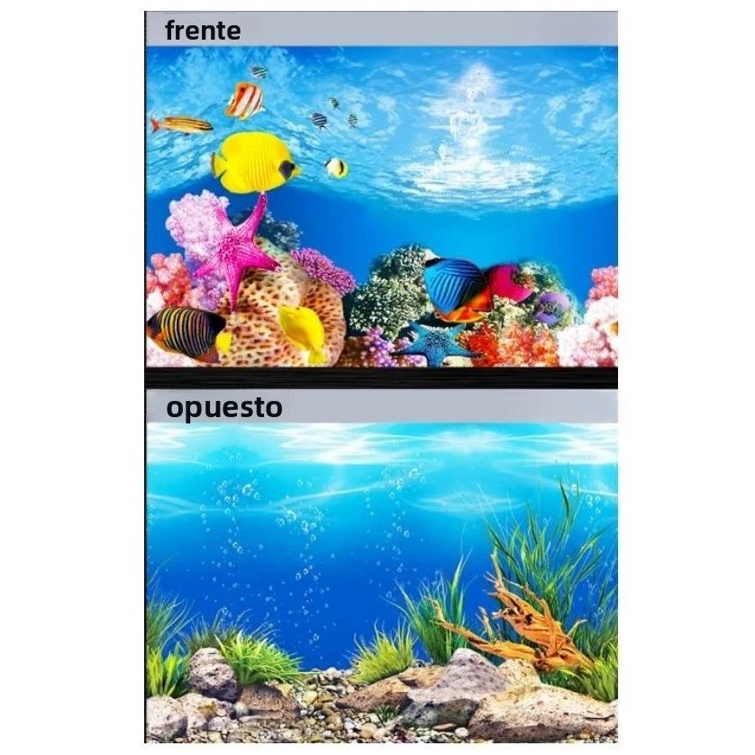 TK Pegatina 3D Para Acuario Decoración De Paisaje Oceánico Doble Cara Adorno Para Tanque De Peces Plantas Acuáticas Accesorios De Acuario