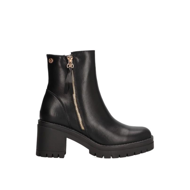 Botin Xti - Mujer - Tacón Medio - Modelo 141538 - Color Negro