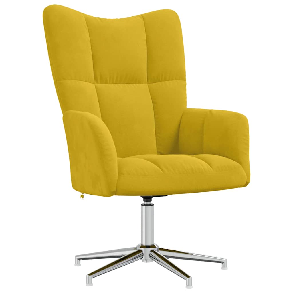 vidaXL Sillón de relax de terciopelo amarillo mostaza