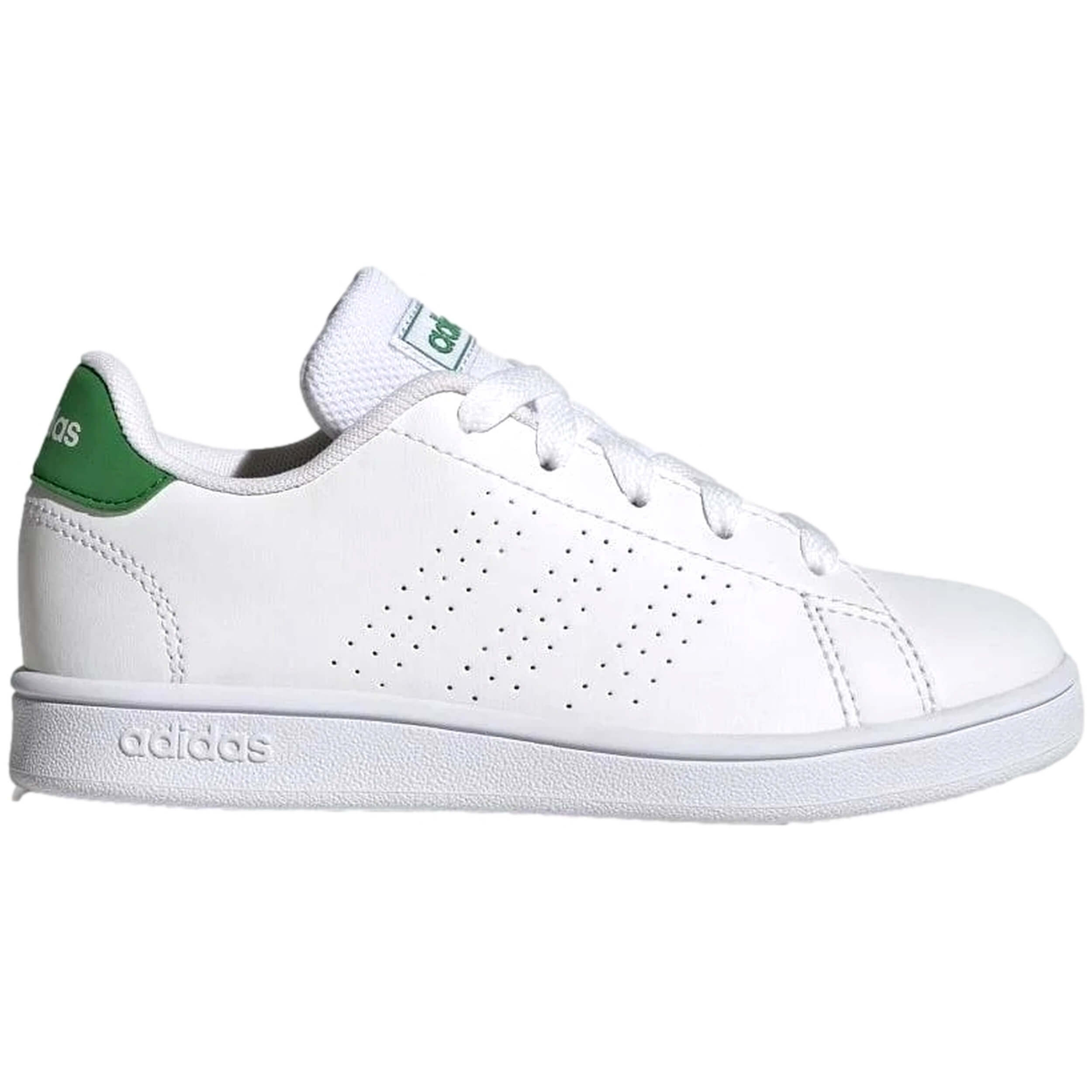 Zapatillas Adidas modelo Advantage K         Ftwwht/Green/Cblack en color Negro