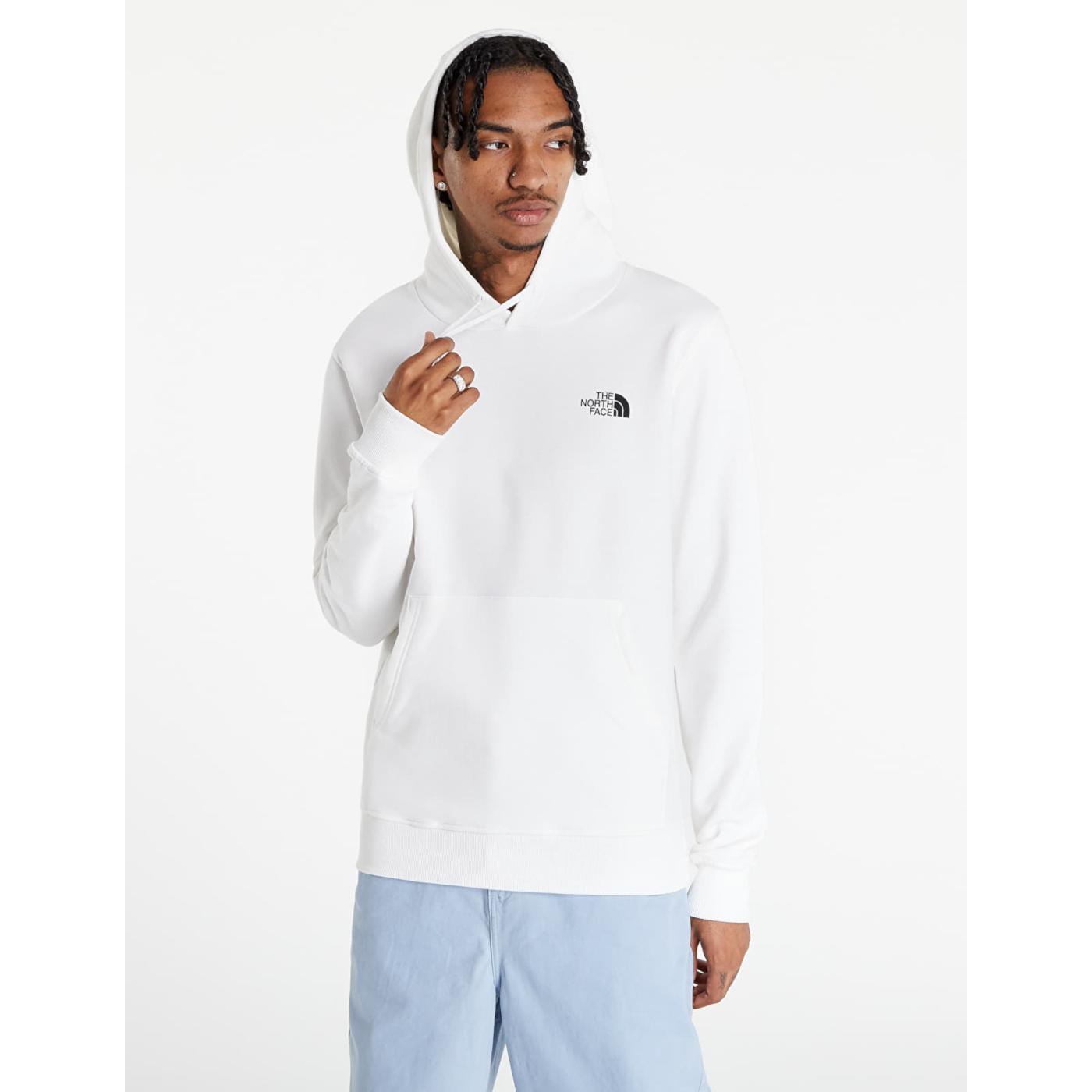The North Face Sudadera Blanca con Capucha y Logo Frontal para Hombre