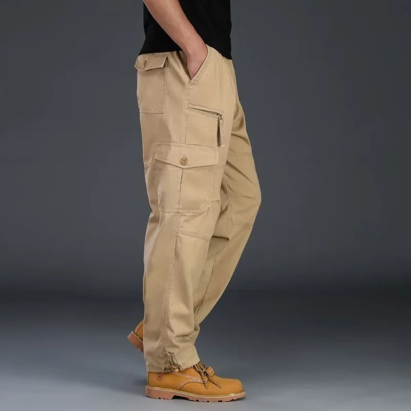 TK Pantalones De Cargo Para Hombre Moda Ajustables Y Elásticos Estilo Casual Con Many Pockets Traje De Trabajo Recto Y Ligero Para Todas Las Estaciones