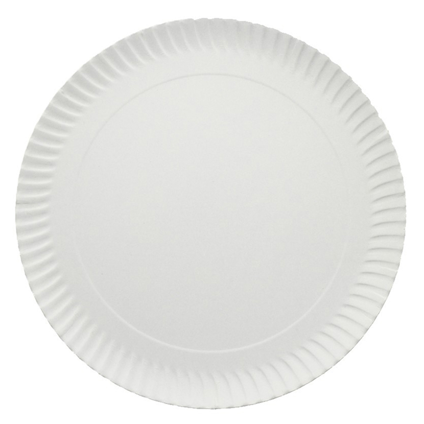 400 Uds. Platos de cartón cartulina blancos (27Ø) | Ref: P27C