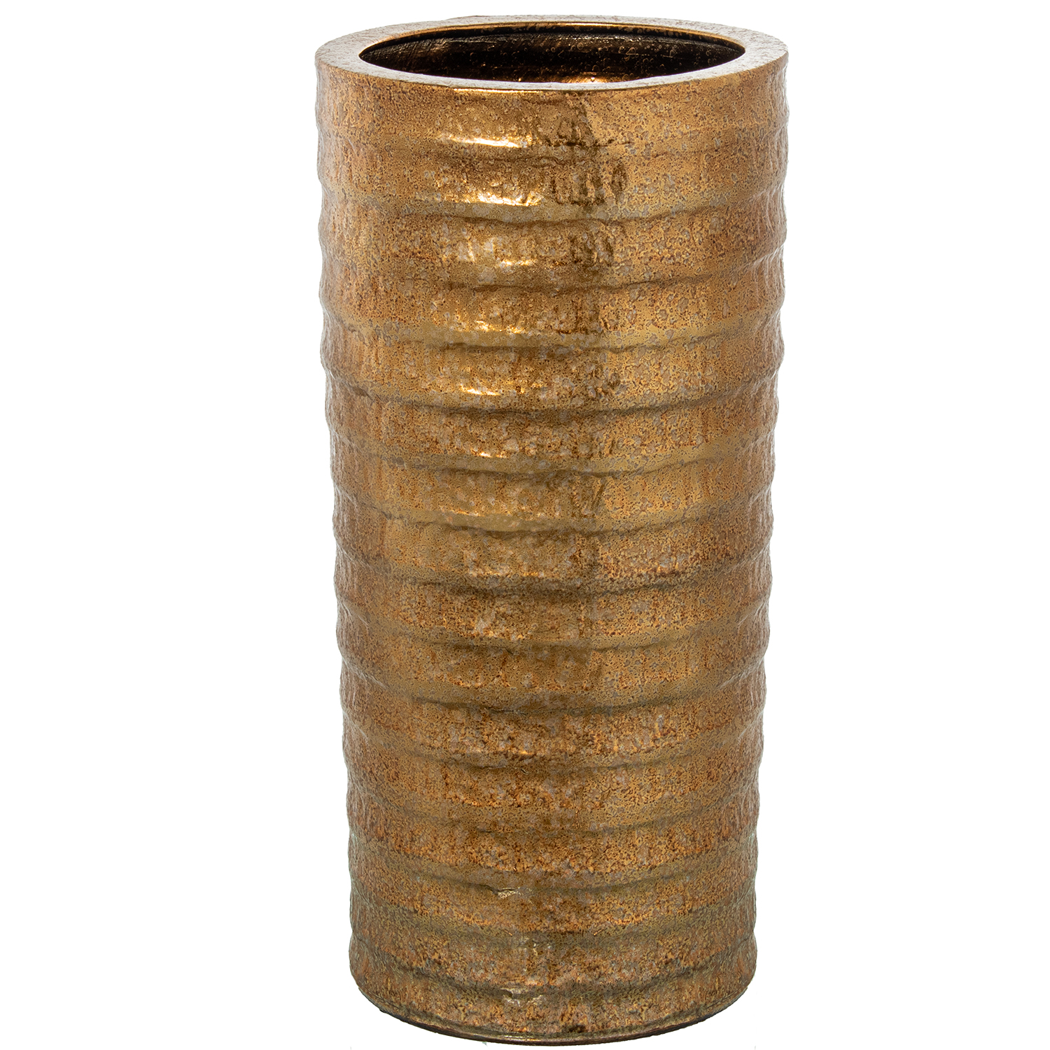Paraguero cerámica oro, medidas 25x50 cm Fijalo