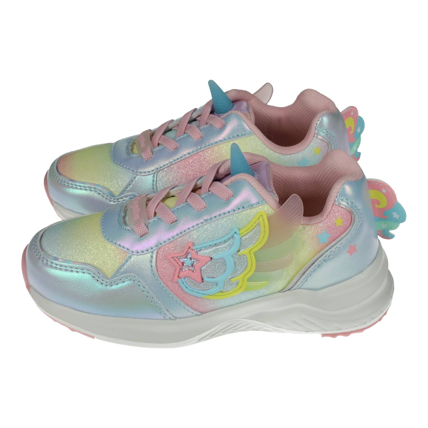 Deportivos marca CONGUITOS para niña en color multicolor. Zapatillas Deportivas CONGUITOS Unicornio Multicolor,Brillo y Aas