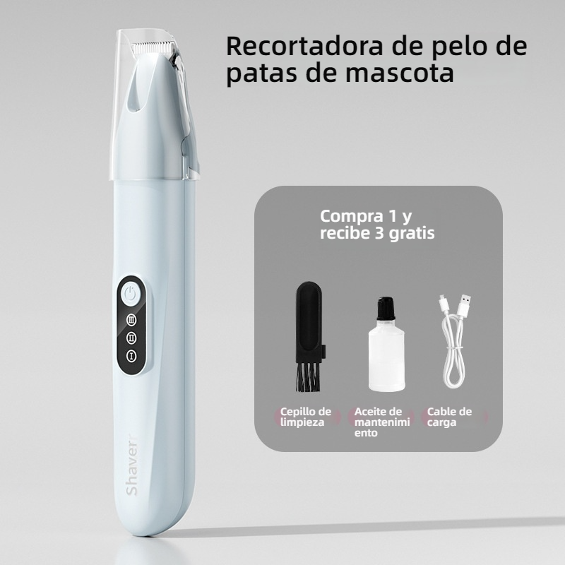 Nueva cortadora de pelo para mascotas, cabezal ancho, recargable, 3 velocidades, antipolvo, válida para perros y gatos.