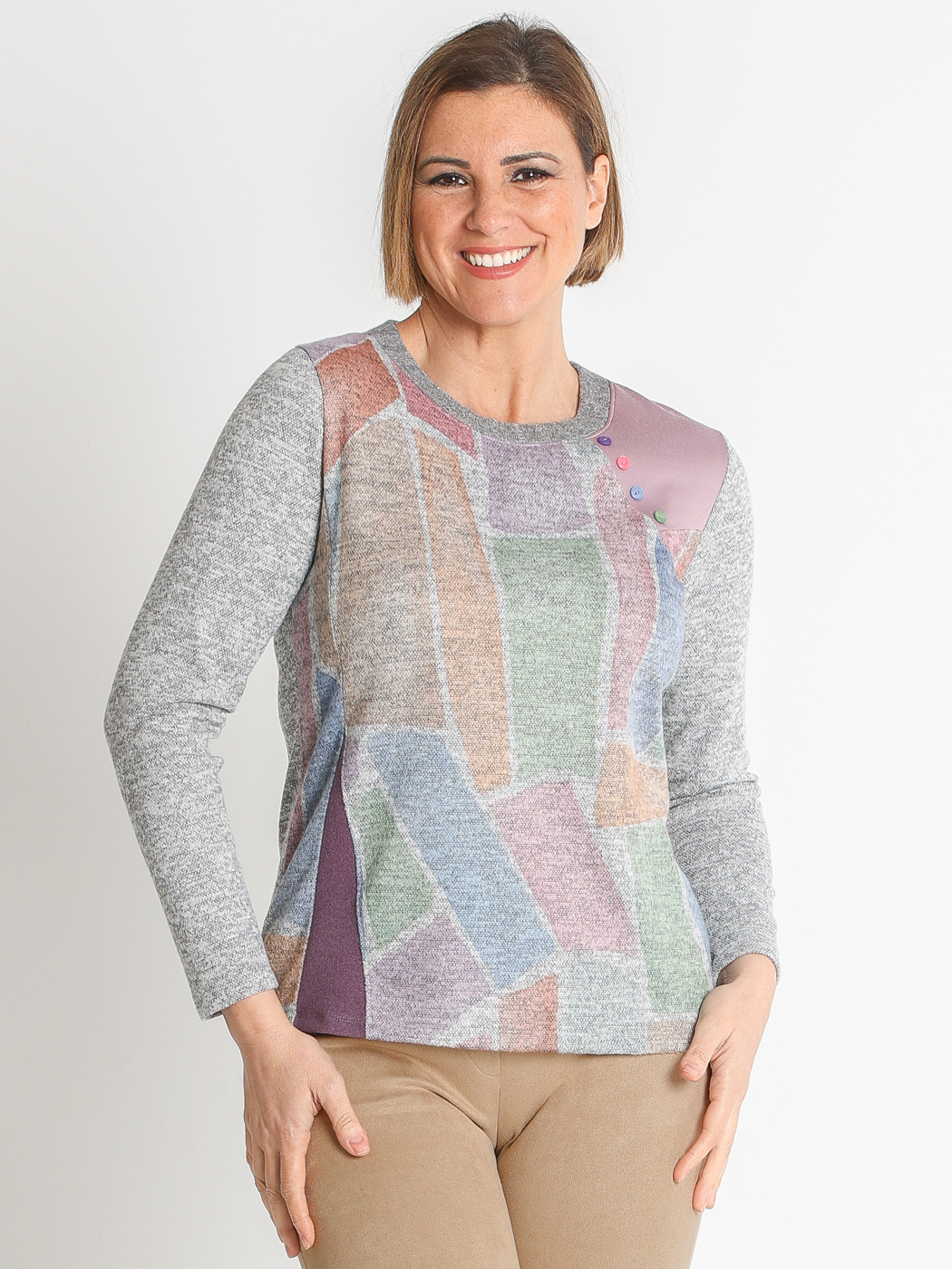 371360N CAMISETA PUNTO BIGORÉ DELANTERO ESTAMPADO