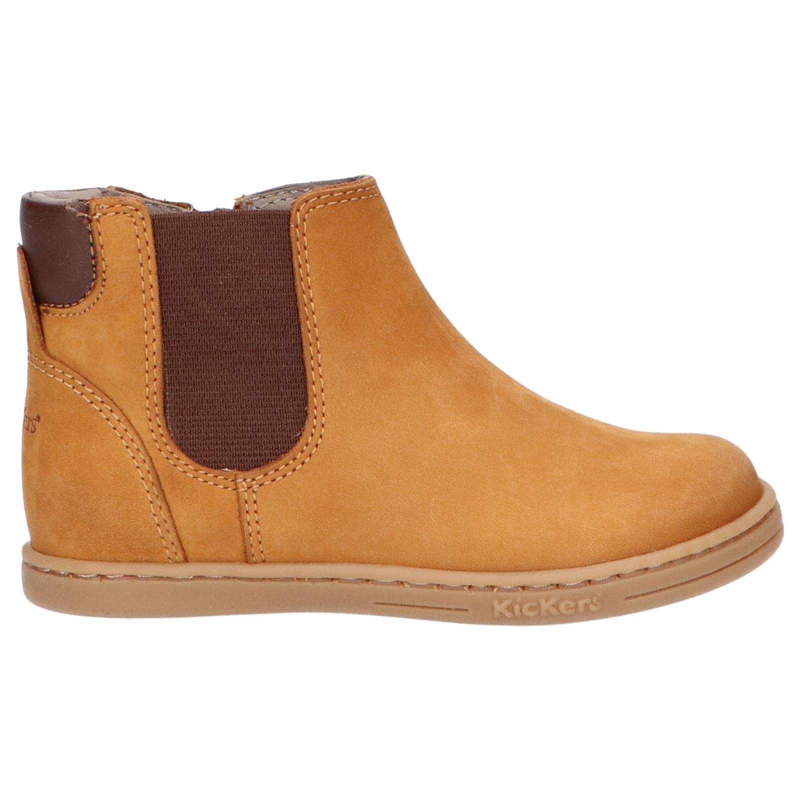 Kickers girl and boy boots 738640 -10 tackboot 116 brown camel