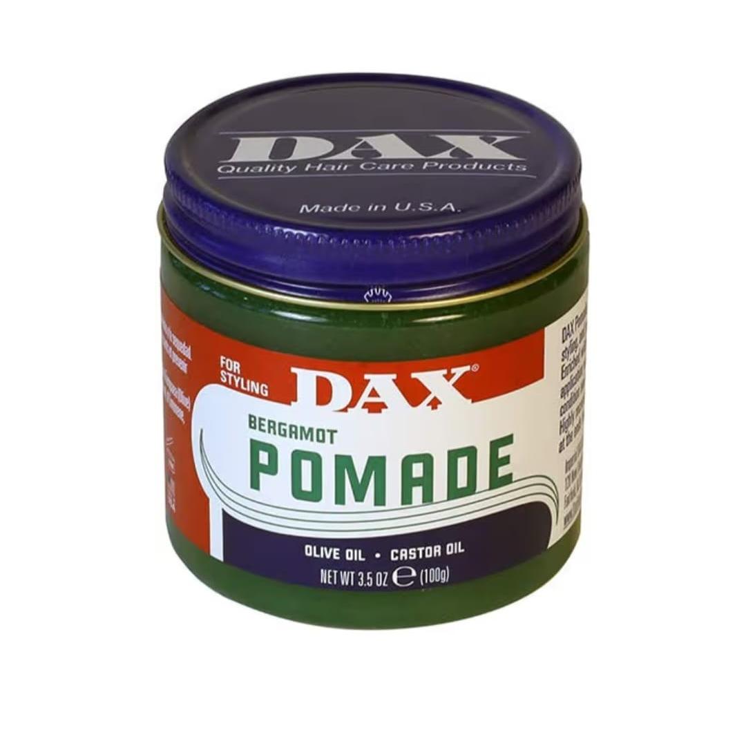 DAX Pomade Bergamot Aceites Vegetales Pomada Cabello Hair Pomade Styling Brillo Control 3.5oz, 7.5oz, 14oz, Dax pomade green