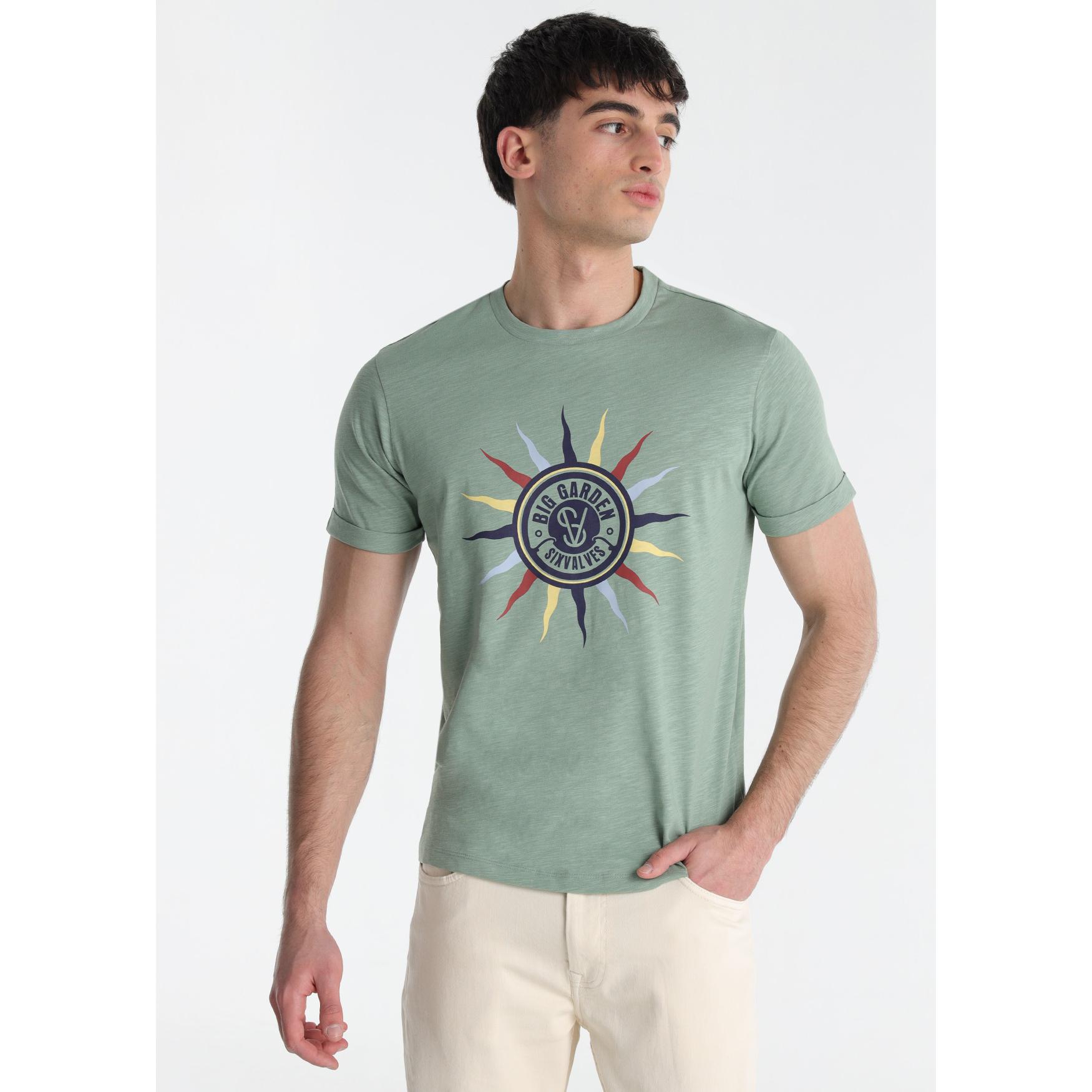 SIX VALVES - Camiseta Gráfica Garden Green
