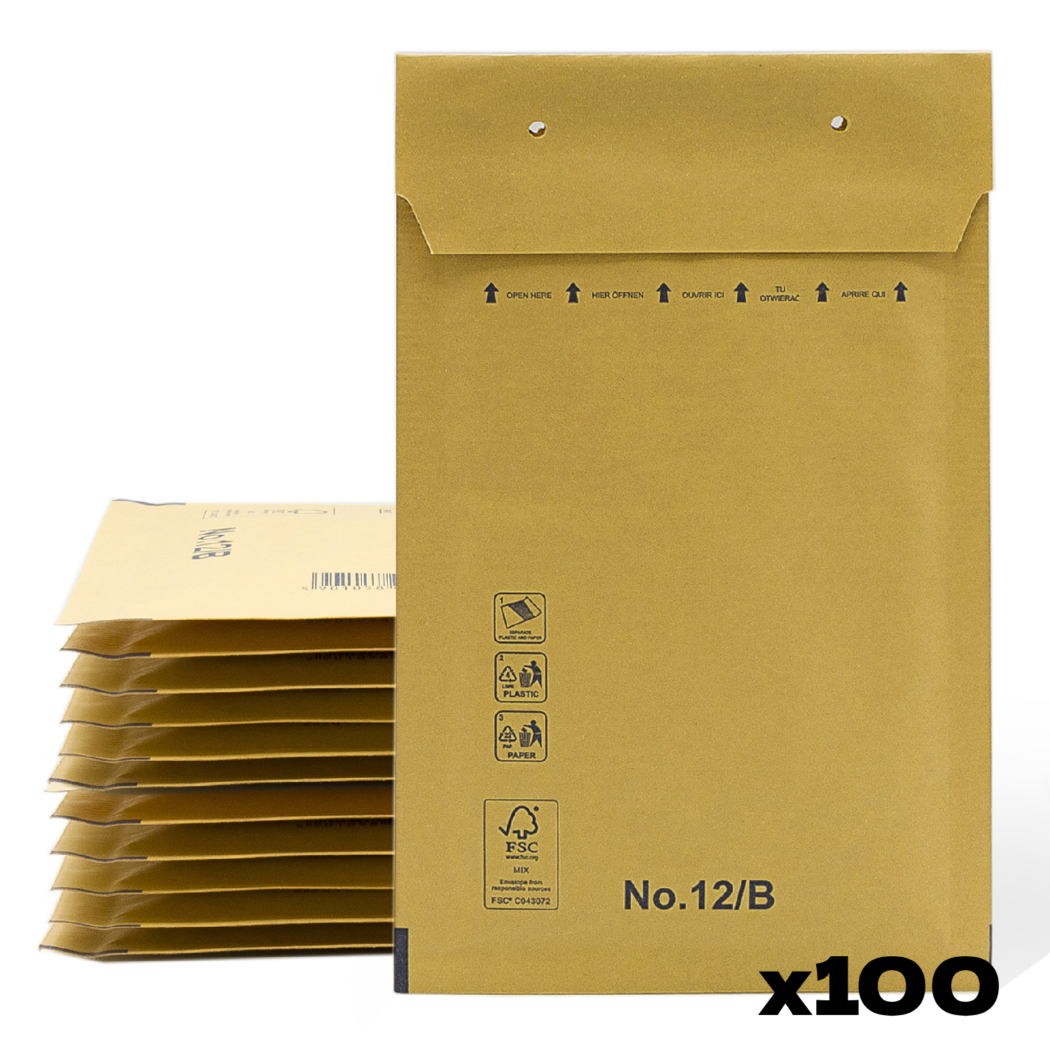 Sobres Acolchados, Sobres de Burbujas, Sobres Acolchados de Burbujas Kraft con Cierre Autoadhesivo, Bolsas para Envíos de Ropa, Sobres Acolchados Kraft - SIDI
