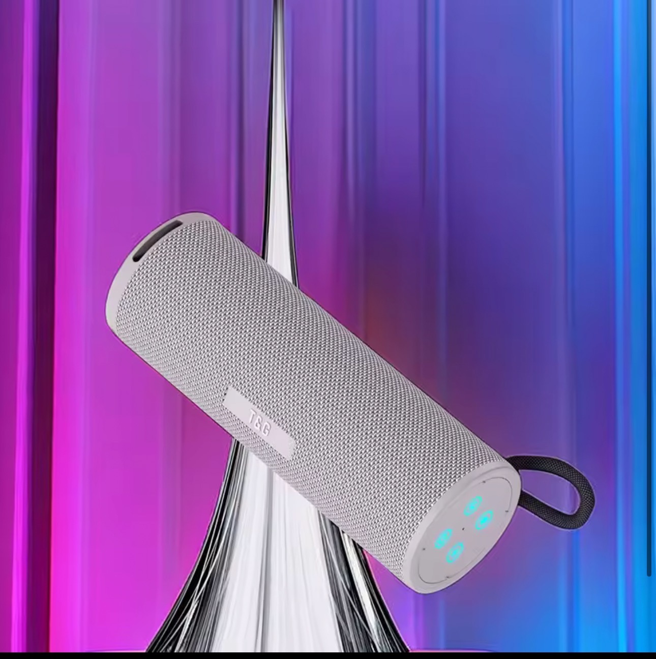 T&G Altavoz Bluetooth Inalámbrico T&G TG421 Portátil Potente con Luces RGB Resistente al Agua