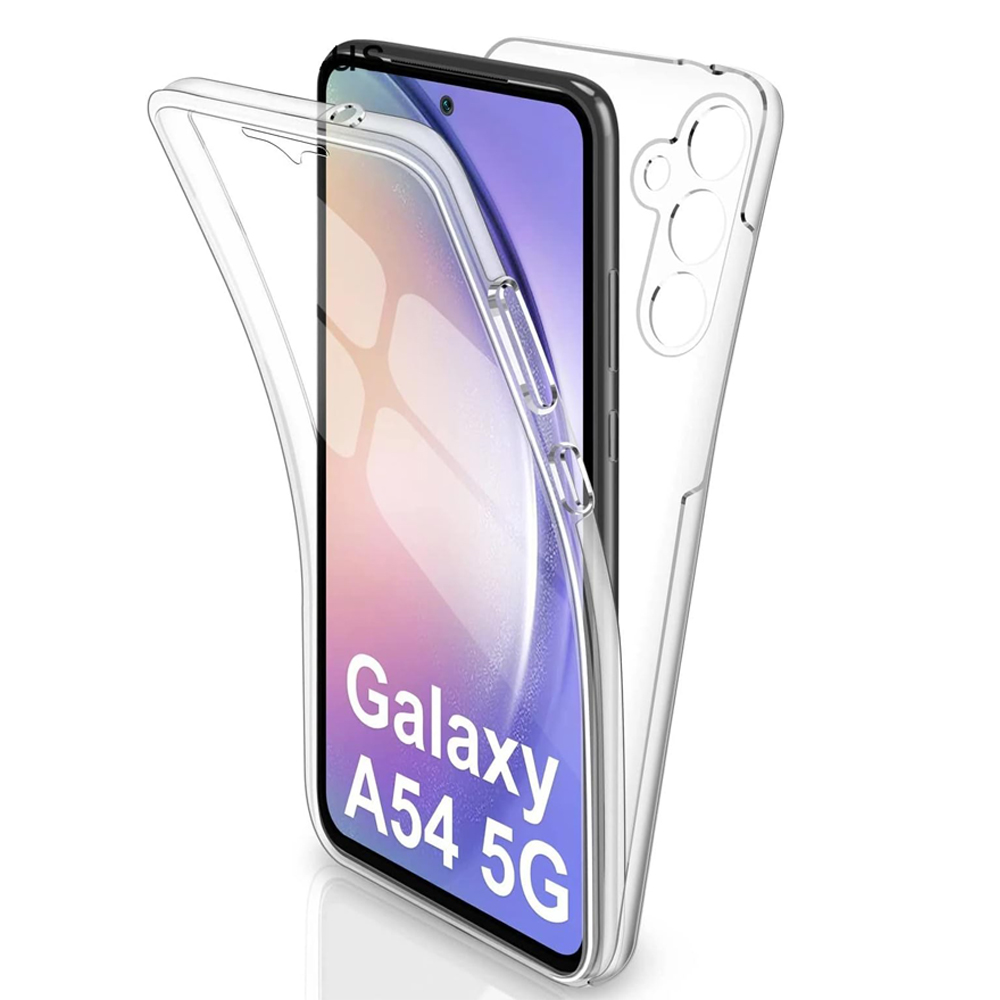 Funda Para Samsung A54 A53 A34 A72 A33 A32 A14 A22 A13 A12 4G 5G S21 S22 Plus Ultra Doble Cobertura 360 Transparente Carcasa Híbrida Delantera Flexible + Trasera Rígida Anti golpes Antiarañazos Absorbe Impactos Ajuste Perfecto Envío Desde España