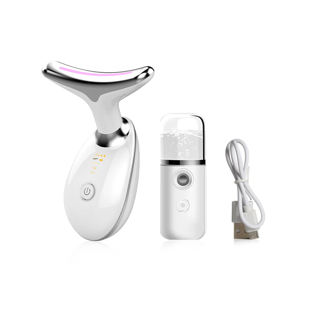 TK Masajeador Facial EMS Microcorriente Dispositivo de Levantamiento de Belleza para Estirar la Piel del Rostro y Cuello Elimina la Papada Doble Herramientas de Cuidado de la Piel Facial