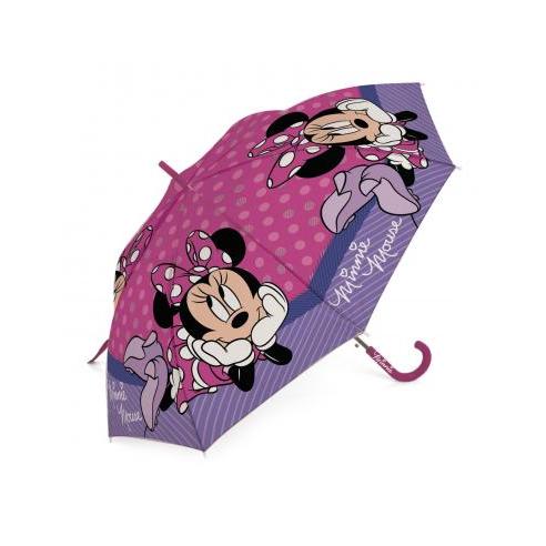 DISNEY-PARAGUAS MINNIE MOUSE COLOR ROSA TRANSPARENTE  48CM