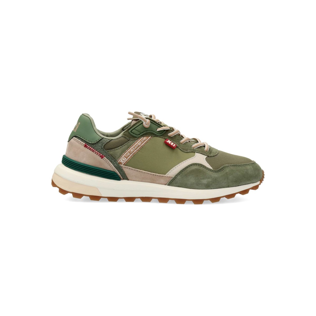 Xti - Zapatillas deportivas casual hombre Sneakers XTI de piel y textil con mediasuela EVA gruesa y suela de goma, plantilla acolchada extraíble