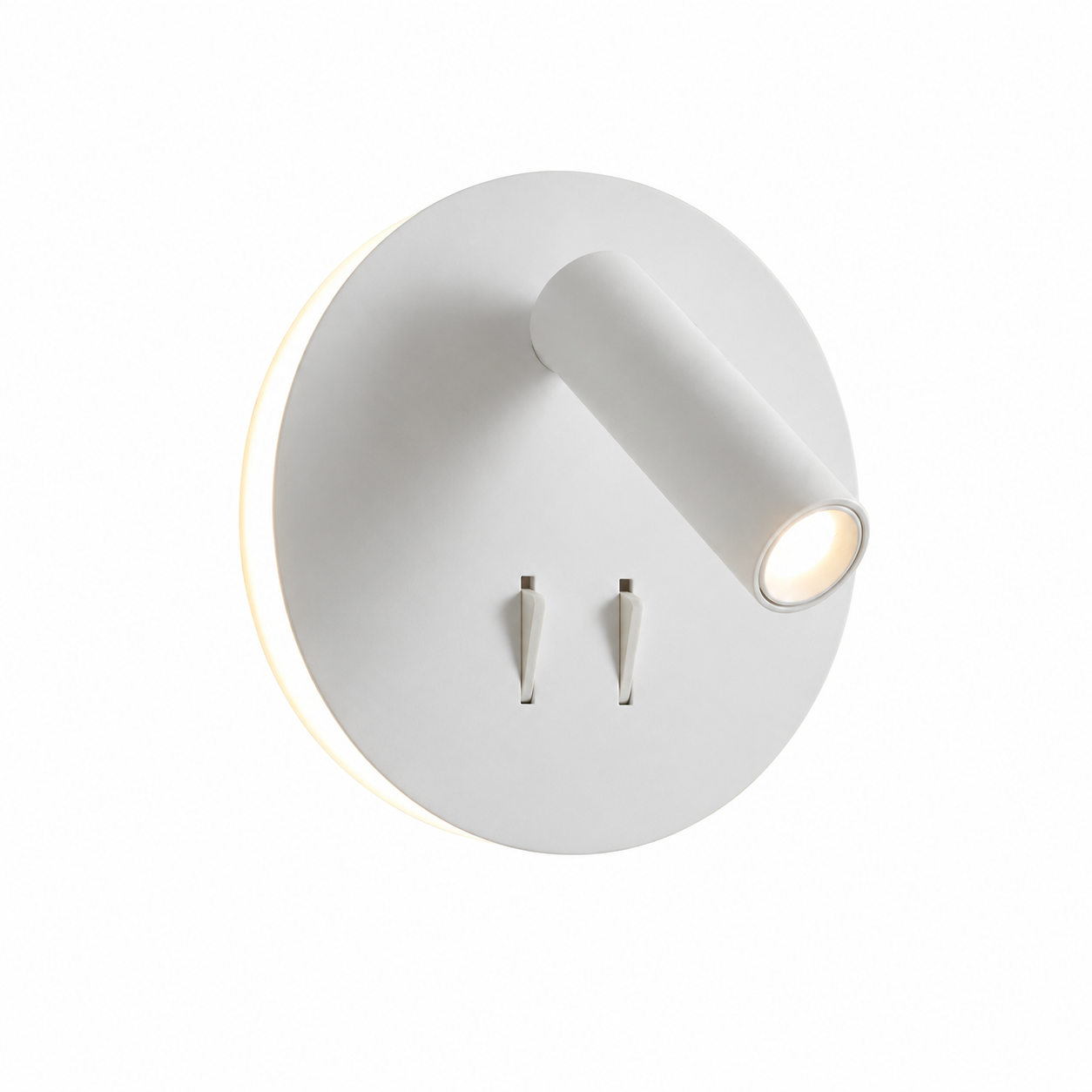 ALPINALUZ Aplique de Luz Moderno Diseño con Foco Lectura y Luz Ambiental Aluminio Doble Luz con Interruptor 3W+6W LED Chip Cree Luz Cálida 3000K
