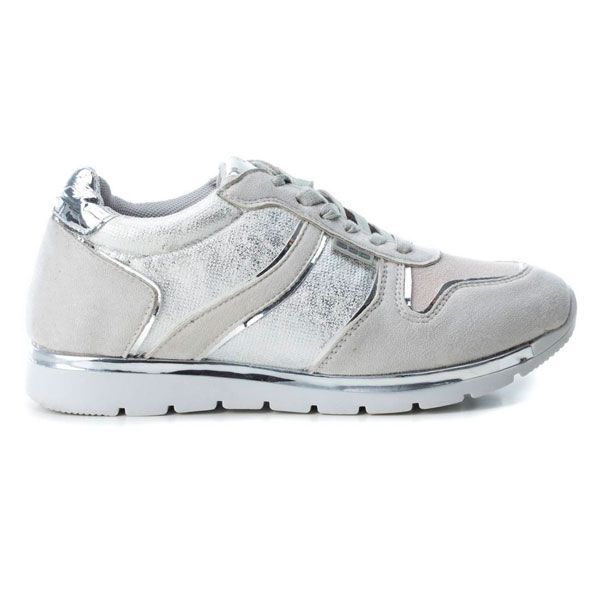 Zapatilla Urbana XTI 41441 PLATA Mujer - Estilo Urbano - Cordones - Suela Antideslizante