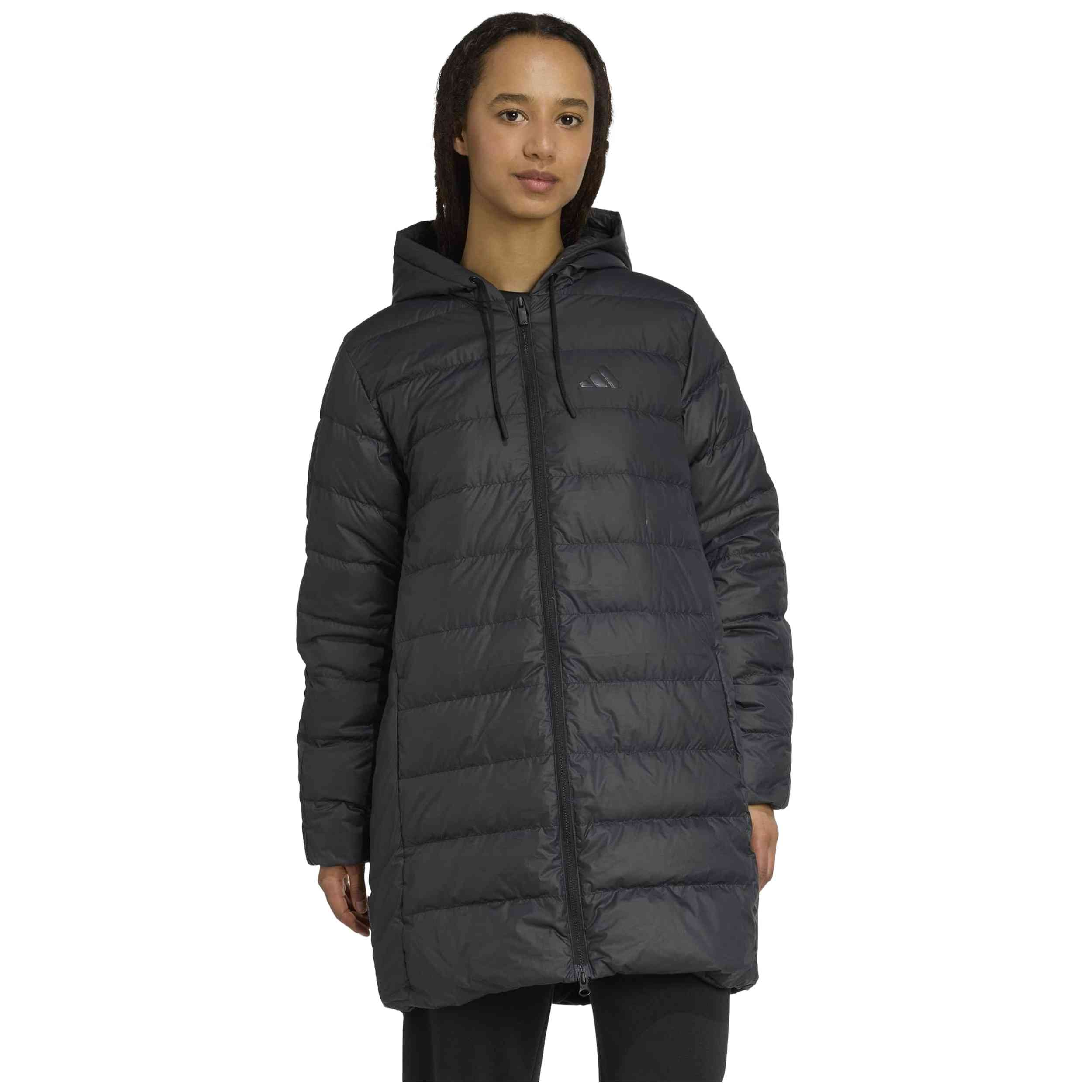 Parka Adidas modelo Chaqueta con capucha adidas Essentials CLIMAWARM 3-Stripes negro puro mujer para Mujer en color Negro