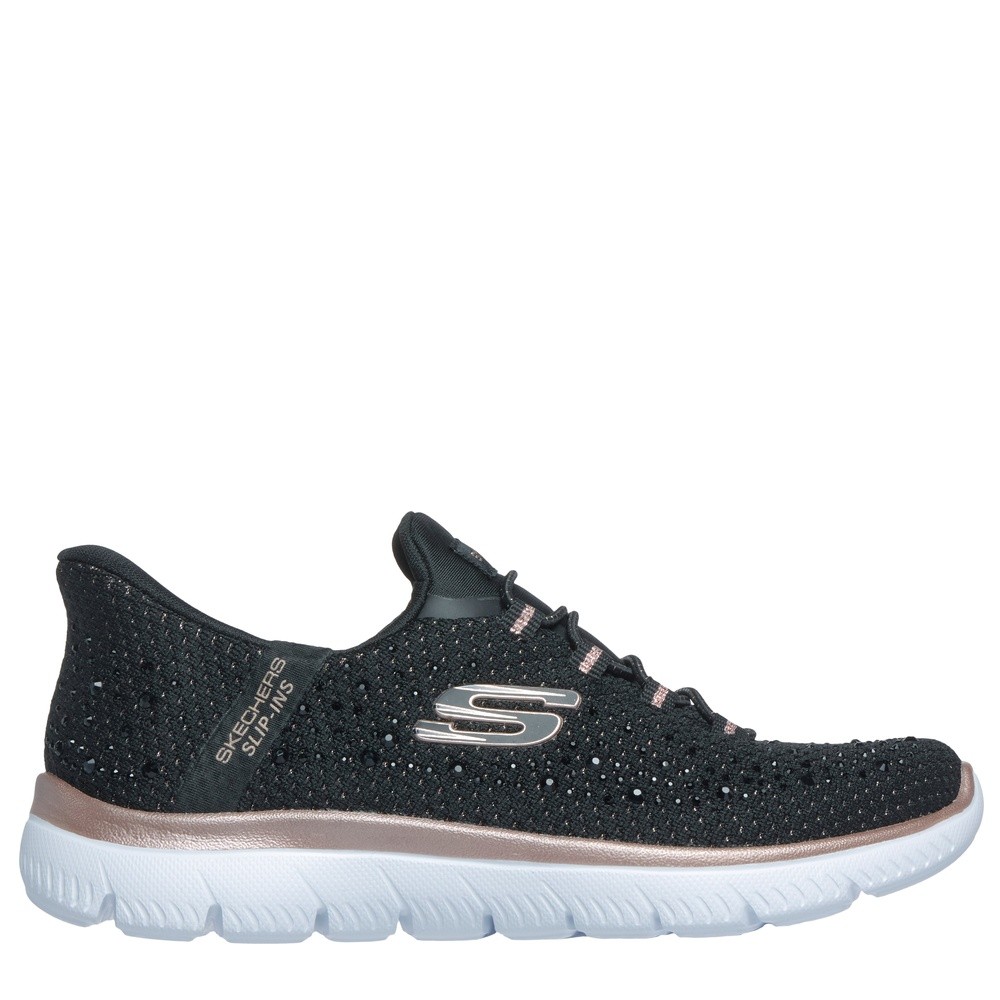 Cómoda  SLIP-INS SUMMITS-BRILLIANT SHINE negro: deportivas veganas con plantilla Air Cooled Memory [DATO FALTANTE], horma amable, suela goma ligera. ¡Cómpralas ahora! Altura Tacón bajo (1-3 cm) Referencia