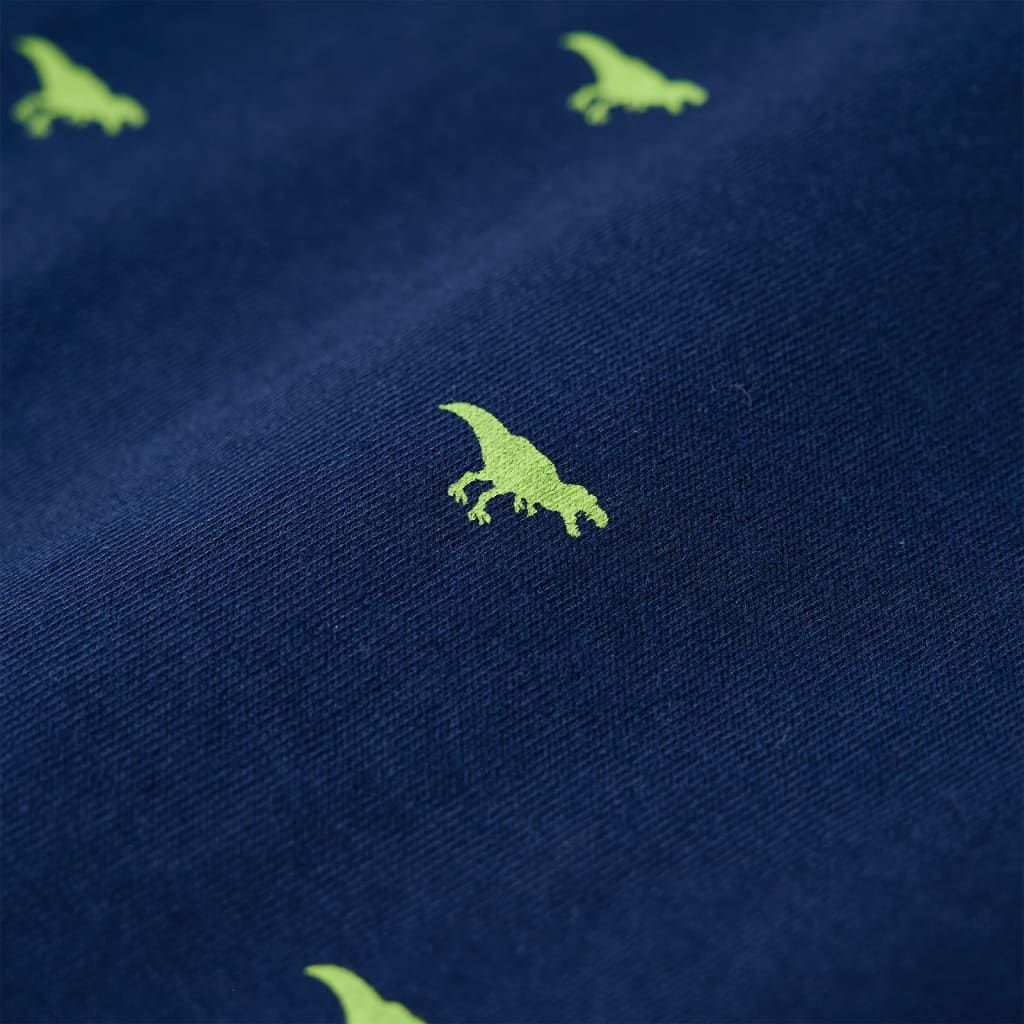 Camisa de Niño con Estampado de Dinosaurios Ropa de Manga Larga Azul Marino