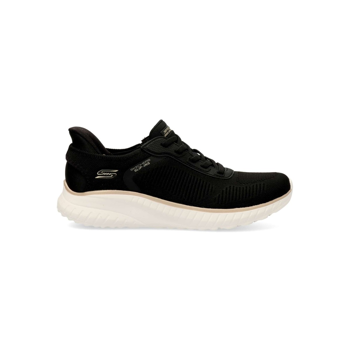 Skechers - Zapatillas deportivas BOBS Squad Chaos - Current Muse para mujer, cómodas y flexibles con tecnología Skechers Memory Foam™ y parte superior de knit técnico