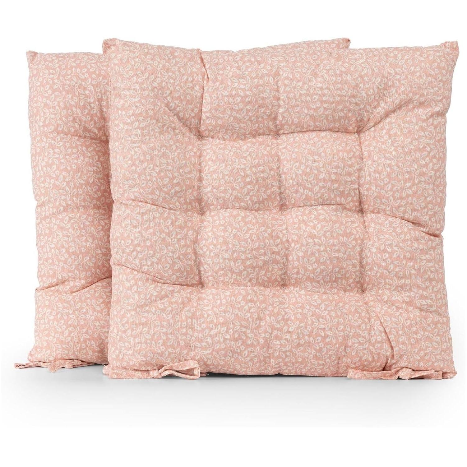 C.A | Cojines para Silla 🪑 | 40×40×5 cm | Cómodos y Resistentes | Tejido Trenzado | Funda Lavable Fácil de Limpiar | Interior y Exterior