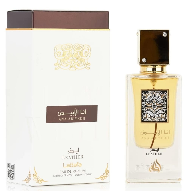 Ana Abiyedh Leather - Lattafa 60ml | Intensidad Masculina con Toque Oriental y Cuero Sofisticado, Fragancia masculina ,duradera, intensa NOVEDAD