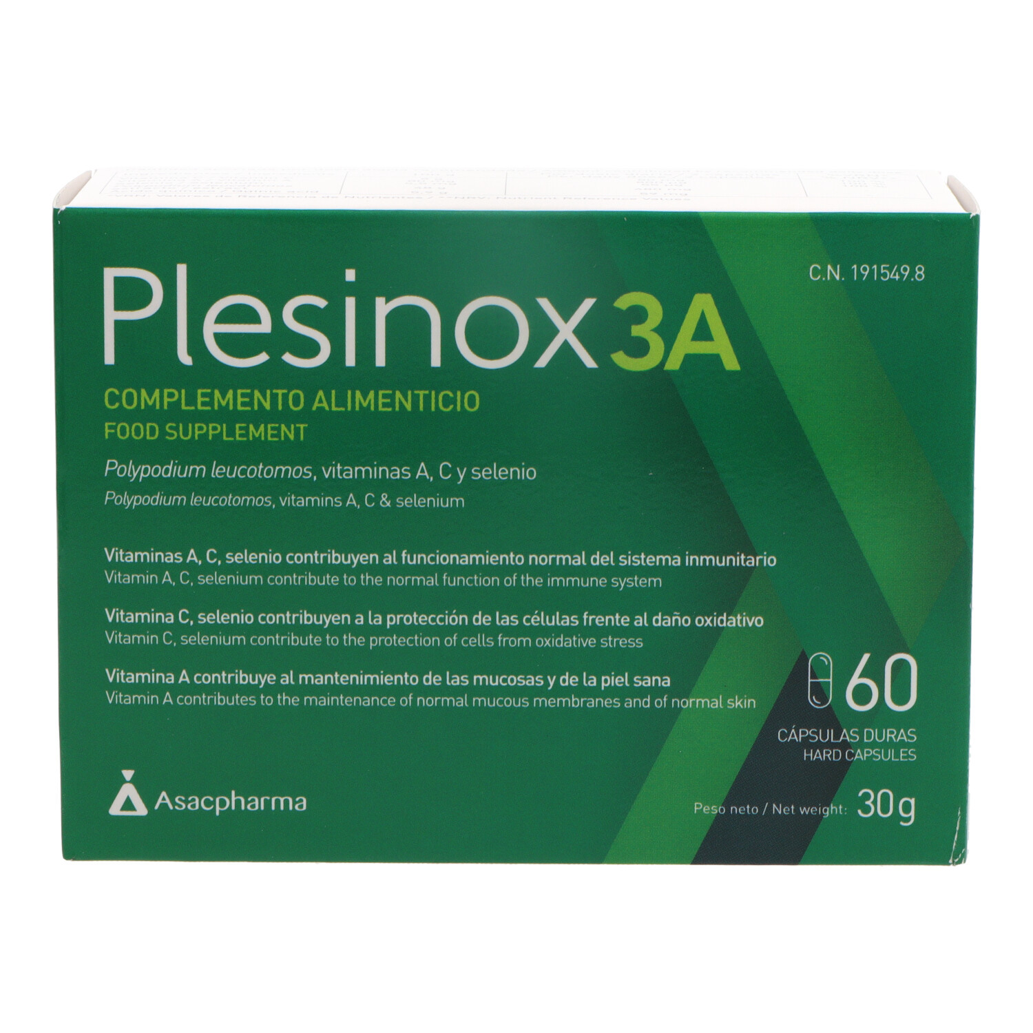 Plesinox 3 A 60 Capsulas
