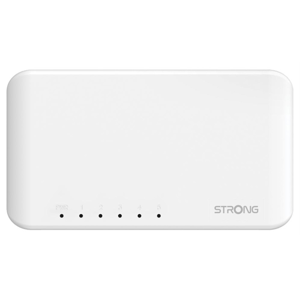 Strong - Switch Gigabit de 5 puertos SW5000P con capacidad de conmutación 10 Gbit/s, puerto Auto MDI/MDX y montaje de pared para red cableada estable