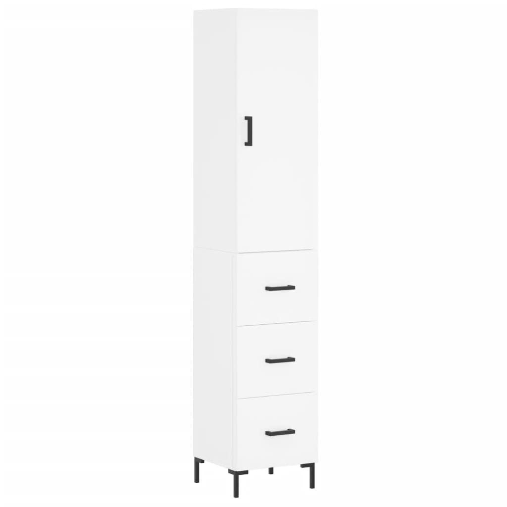 Vidaxl Aparador Alto Madera Contrachapada 34,5x34x180 Cm 3 Cajones Gris Sonoma