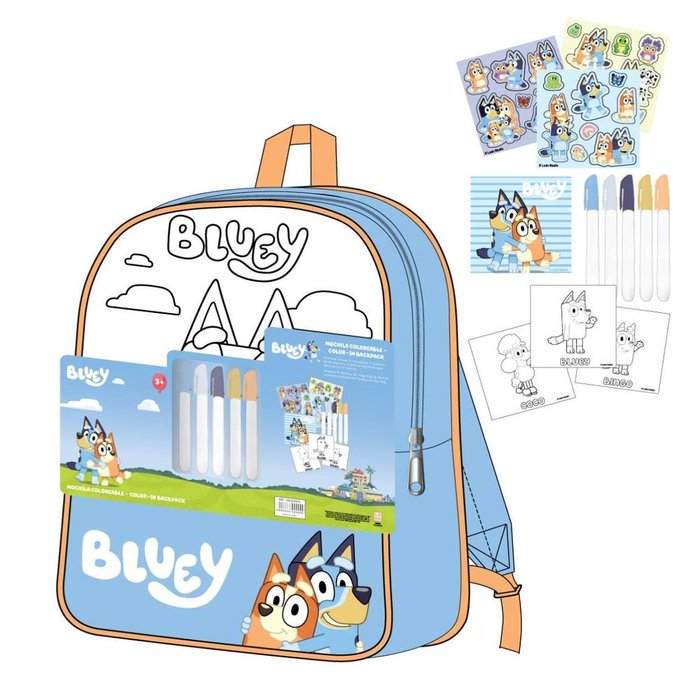 CERDA MOCHILA DE ACTIVIDADES Y PEGATINAS BLUEY MOCHILA