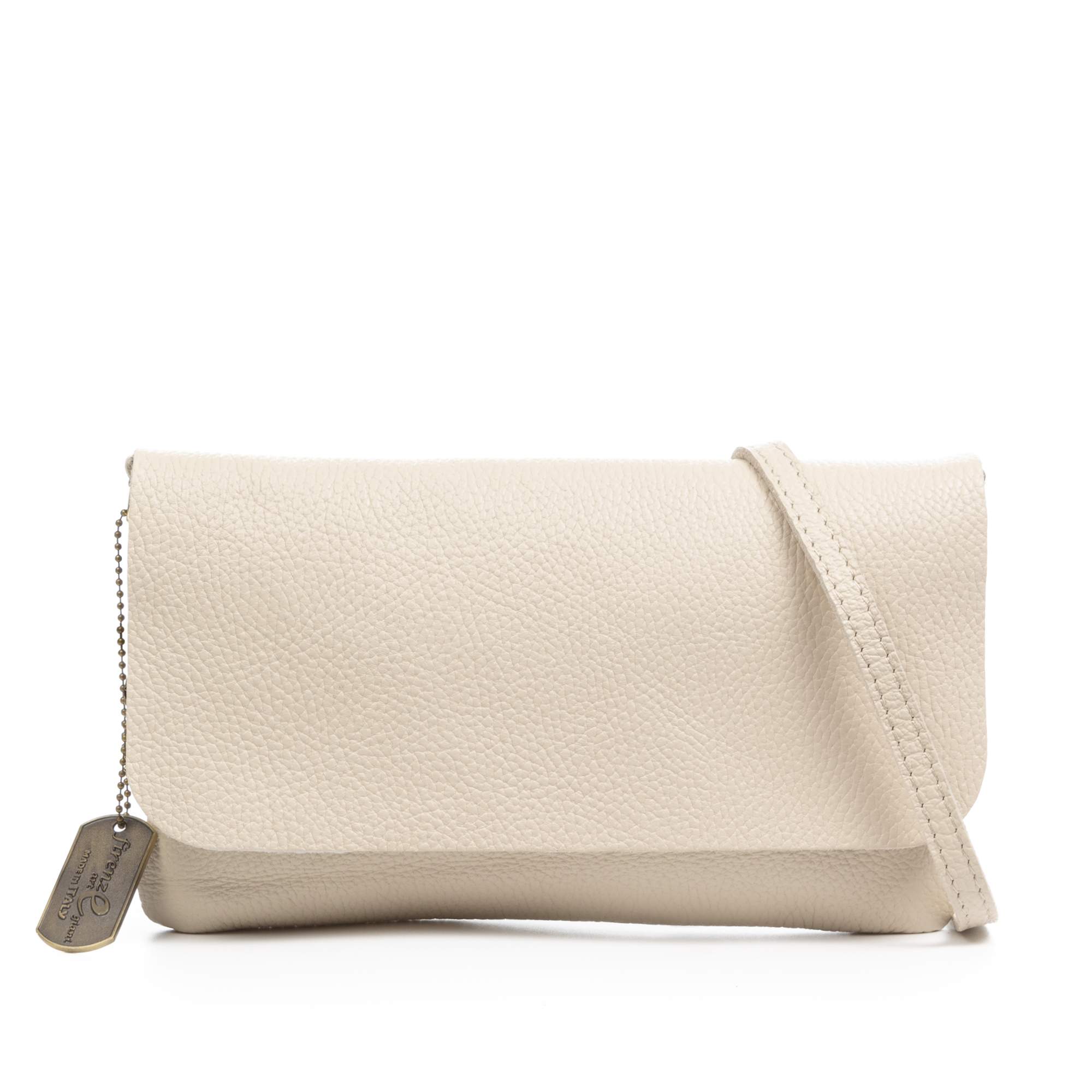 FIRENZE ARTEGIANI Aymavilles bolso bandolera mujer. Piel auténtica Dollaro. Fabricado en Italia 25x3x16 Cm.