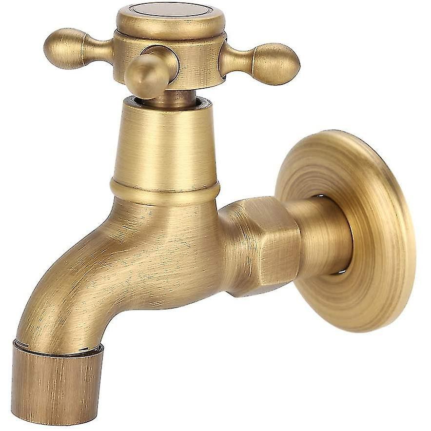 TK G1/2 Wall Mount Vintage Solid Brass Faucet