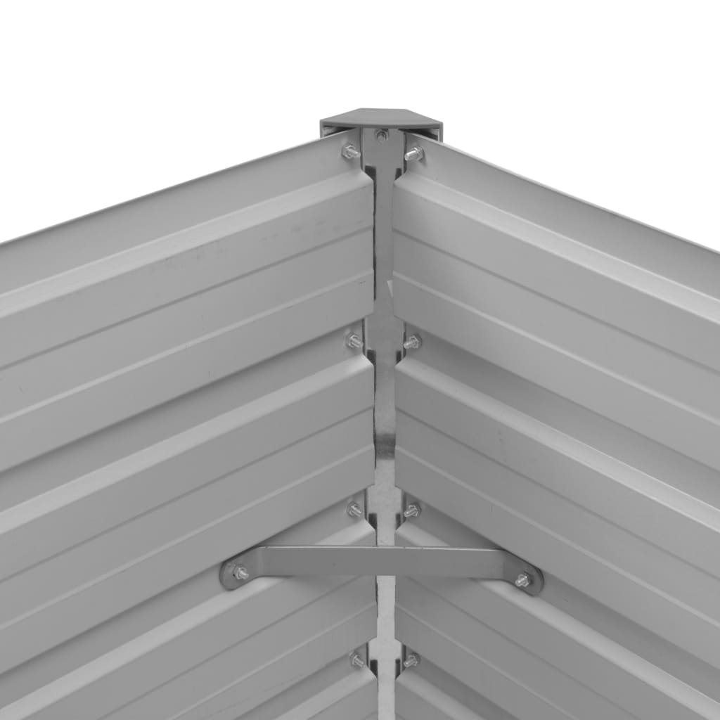 vidaXL Arriate de acero galvanizado marrón 100x40x45 cm