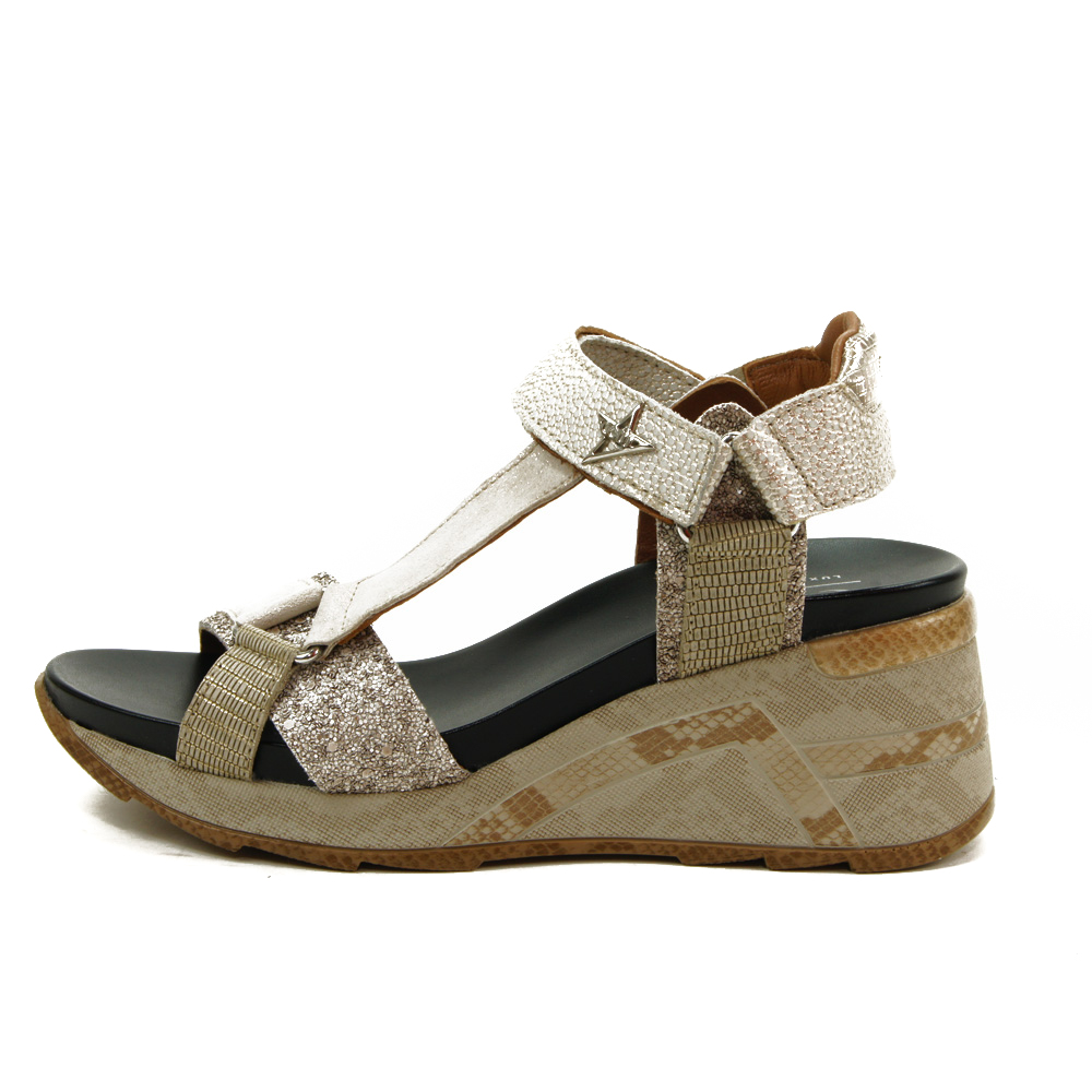 Cetti mod. 1317 sandalia para mujer en piel natural, velcro