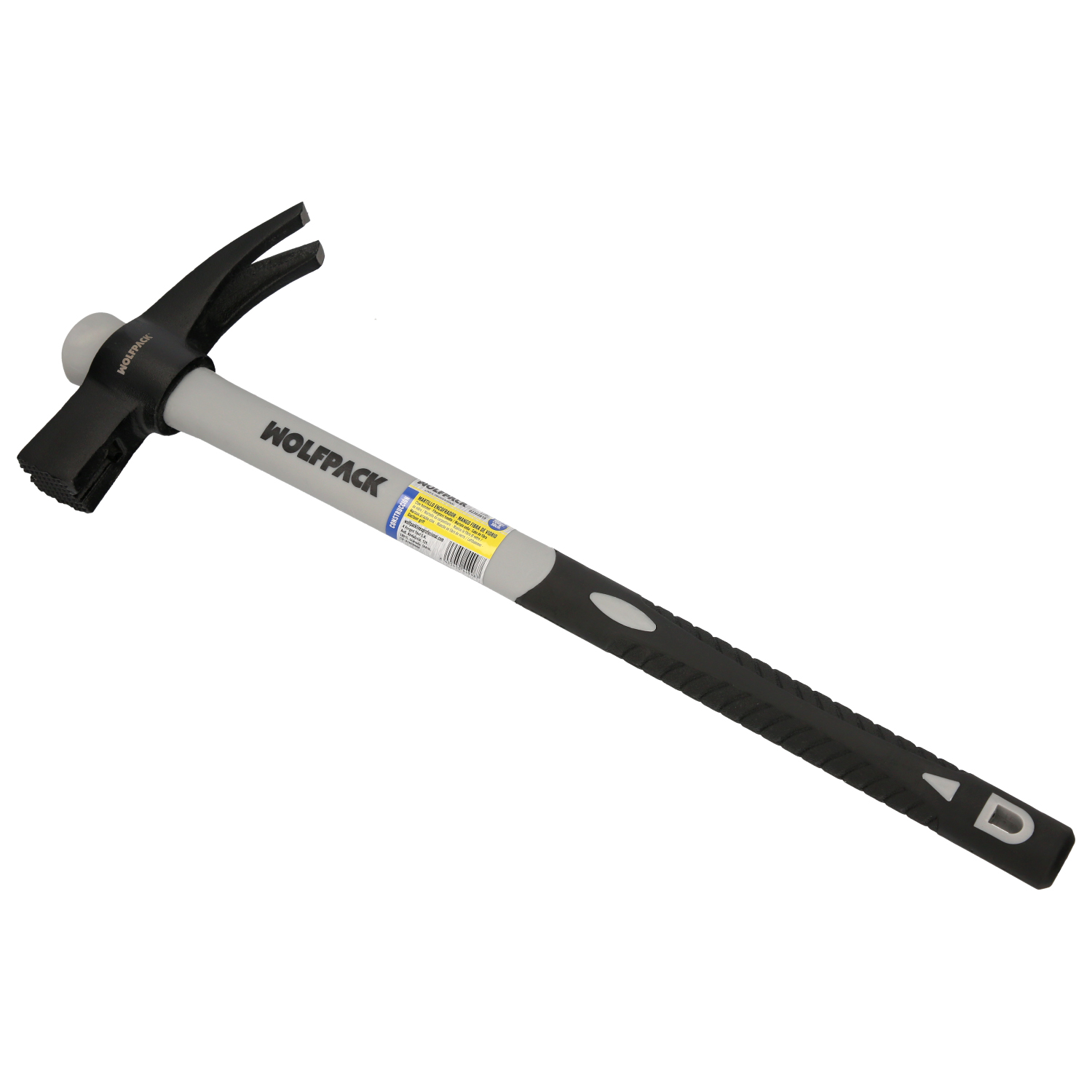 Martillo Encofrador Mango Fibra Vidrio | Soporte Magnético | Cabeza Acero Forjado