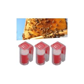 CA Kit de marcado de reinas Jaula de plástico para marcar abejas reinas Atrapa abejas reinas Botella marcadora de reinas Botella marcadora de abejas reinas individual (ro