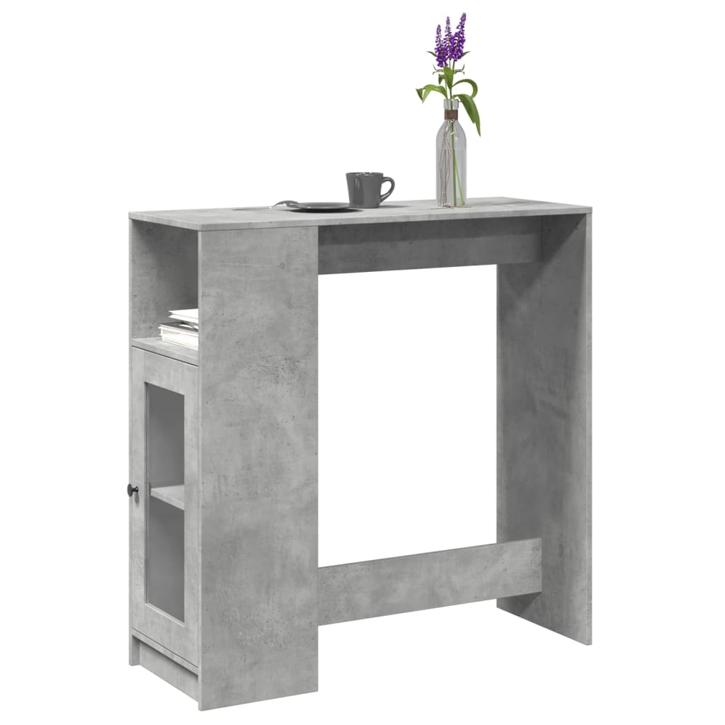 vidaXL Mesa alta bar con estantes 101x40x103,5 cm en color Roble ahumado/Marrón roble/Roble Sonoma y más | estructura resistente ideal para salón dormitorio o estudio