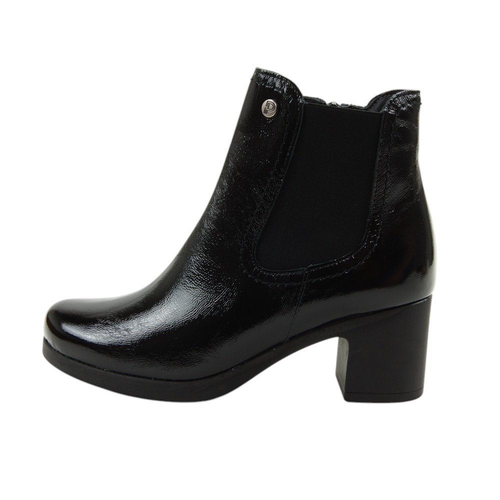PITILLOS mod. 30508 botín para mujer en charol, cremallera
