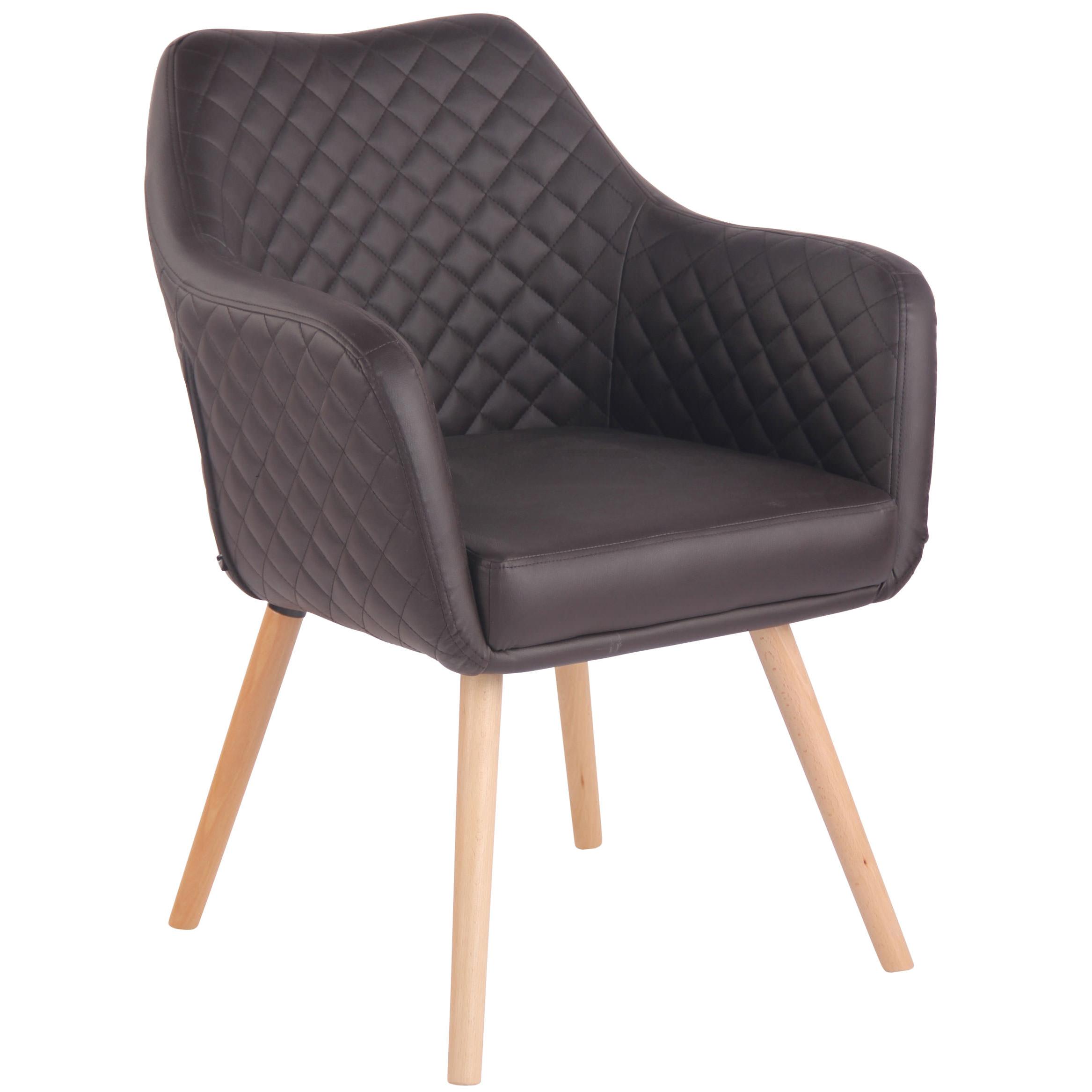 Silla De Visita Gent En Cuero PU Natural,Marrn oscuro