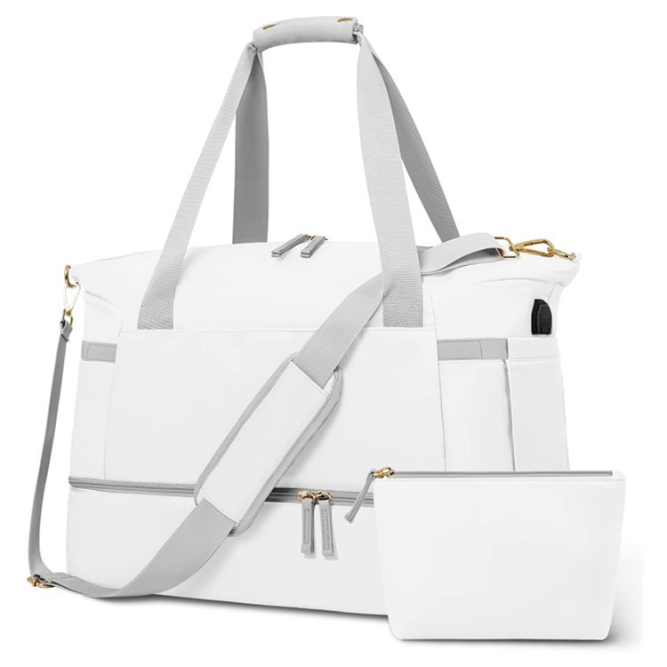 CA Nueva bolsa de equipaje de fitness impermeable, transpirable, duradera, con separación seca y húmeda, multifuncional, de gran capacidad con bolsa pequeña.