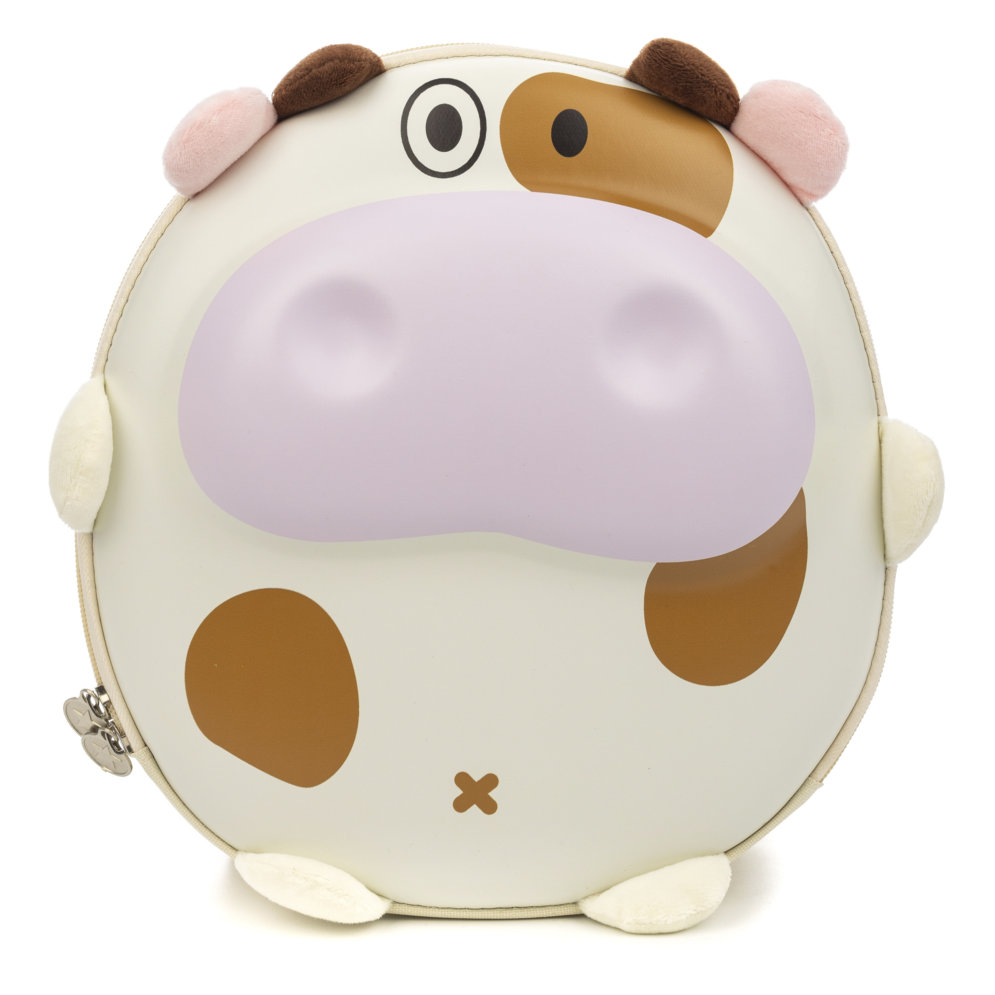 DAM. Mochila infantil con diseño de Vaca. Con respaldo y hombreras acolchados, transpirables y ajustables. 27x10x29cm.