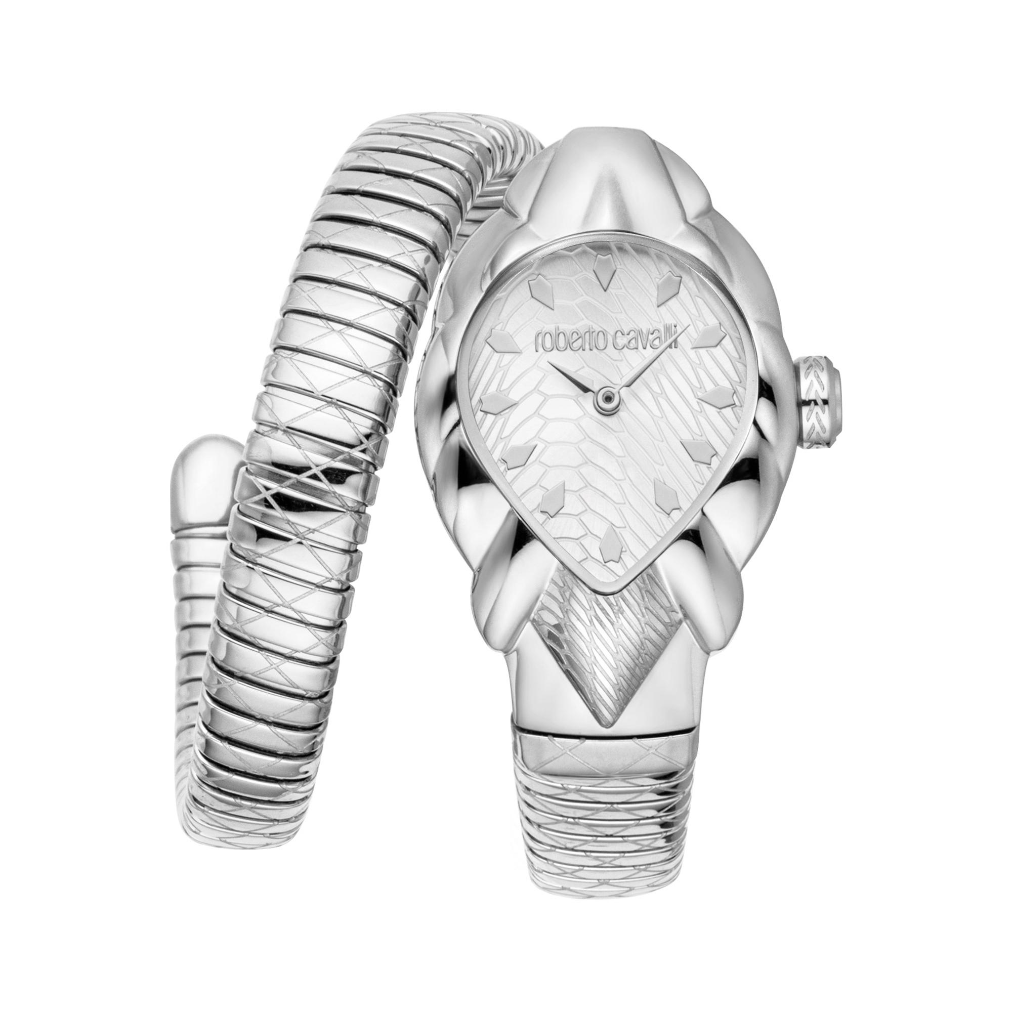 Reloj De Pulsera Roberto Cavalli Roberto Cavalli Lady - Rc5L110M0015 Correa Color: Gris Plata Dial Gris Plata Mujer
