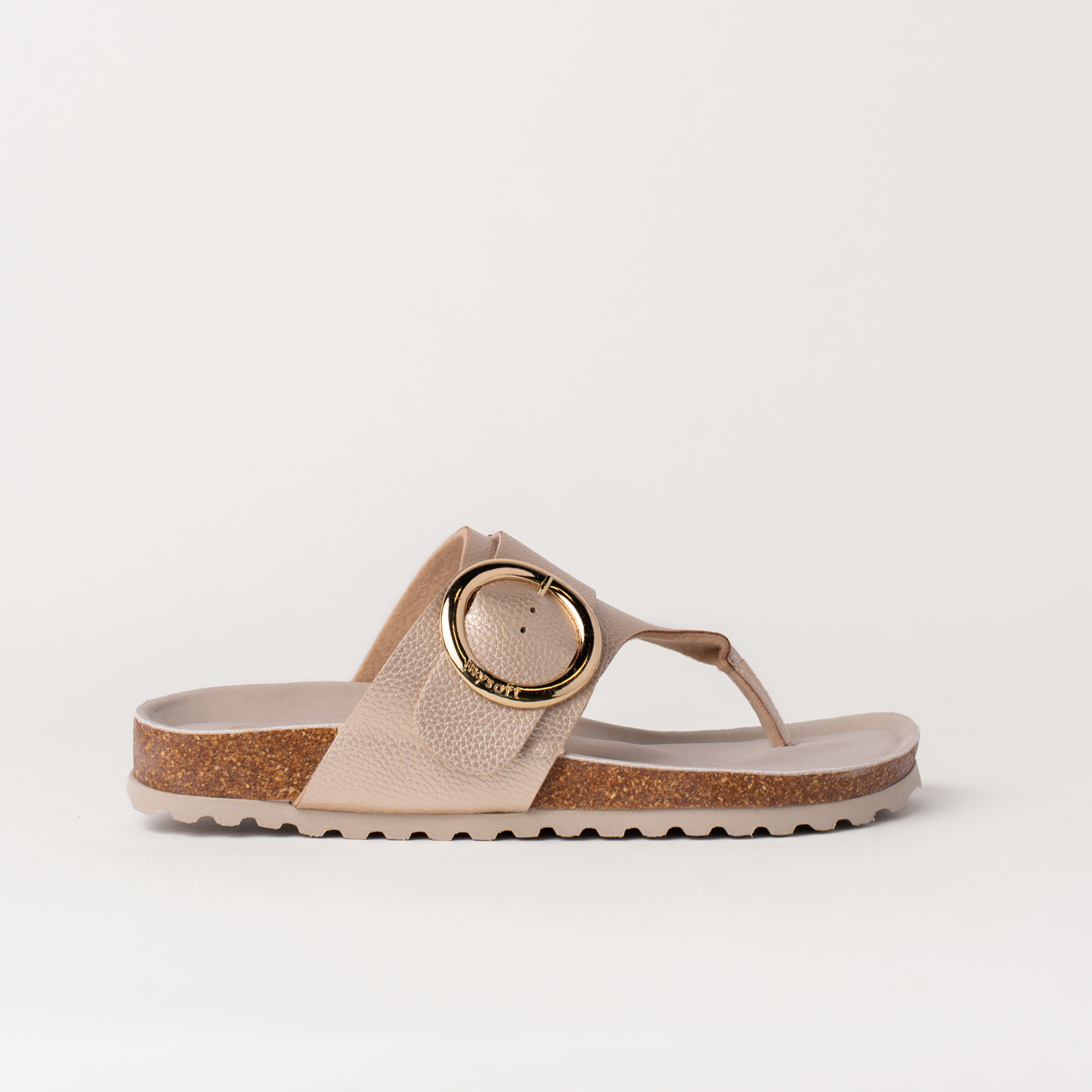 Mysoft 25M071 Sandalias planas de dedo mujer con hebilla