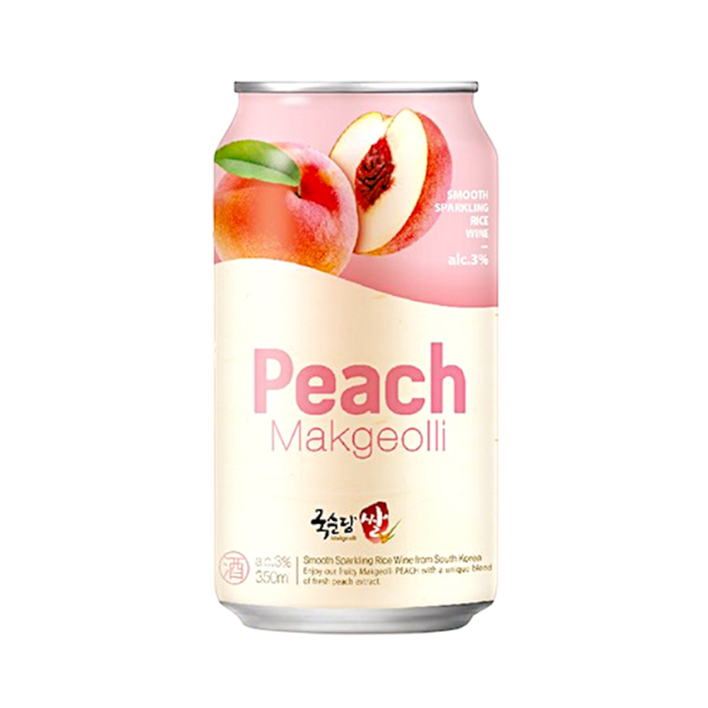 Arroz Coreano Makgoli en lata 6% 350ml sabor Melocotón, Uva, Banana